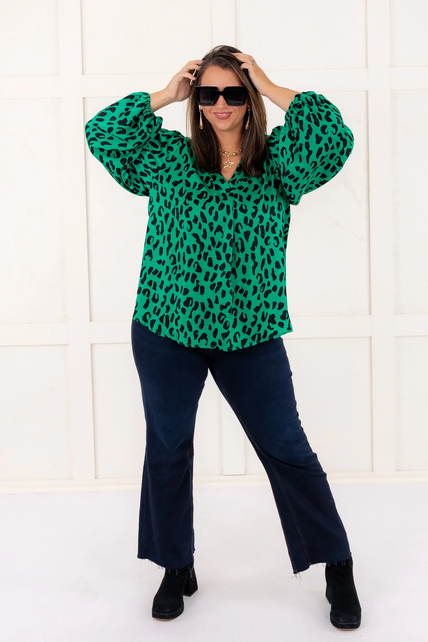 Harper Animal Print Long Sleeve Top - FINAL SALE - Image 2