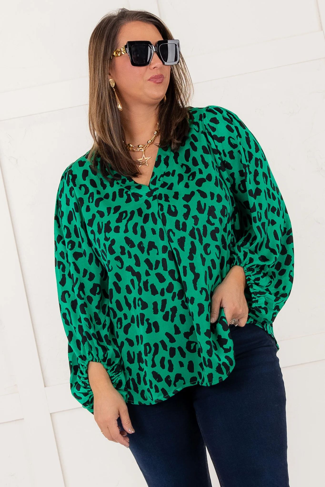 Harper Animal Print Long Sleeve Top - FINAL SALE - Image 3