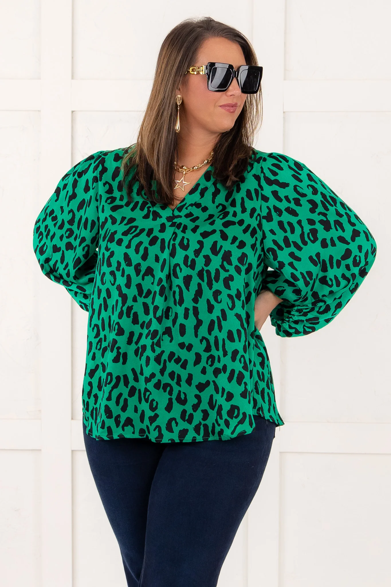 Harper Animal Print Long Sleeve Top - FINAL SALE - Image 4