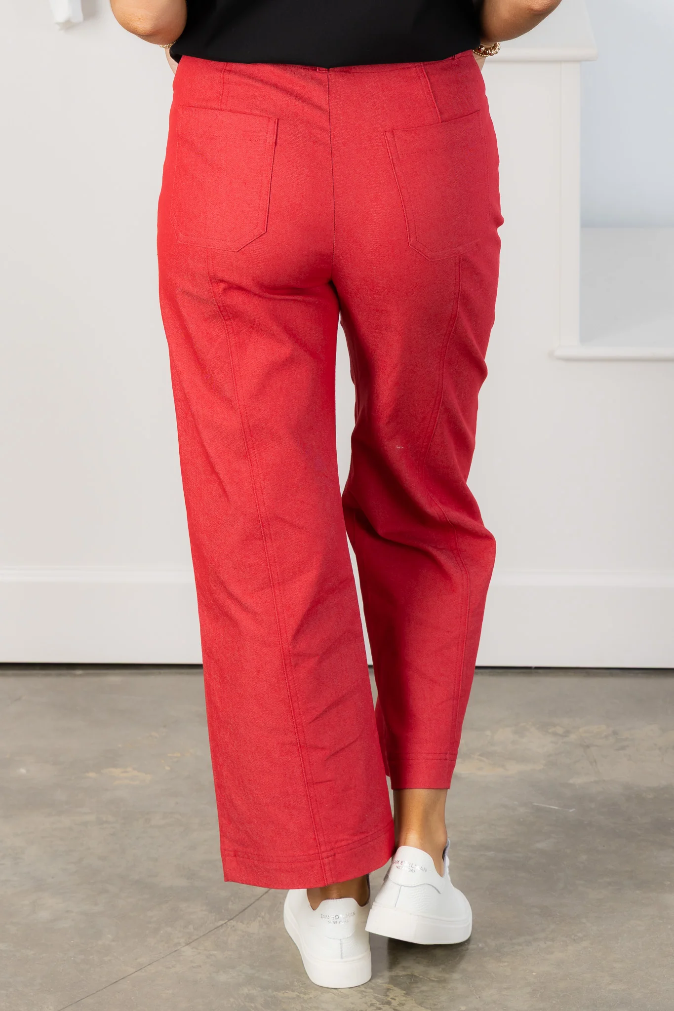 Nora Red Cropped Ankle Pant - Image 5