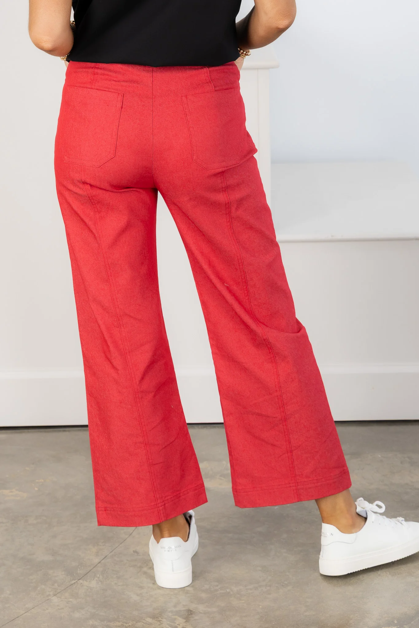 Nora Red Cropped Ankle Pant - Image 6