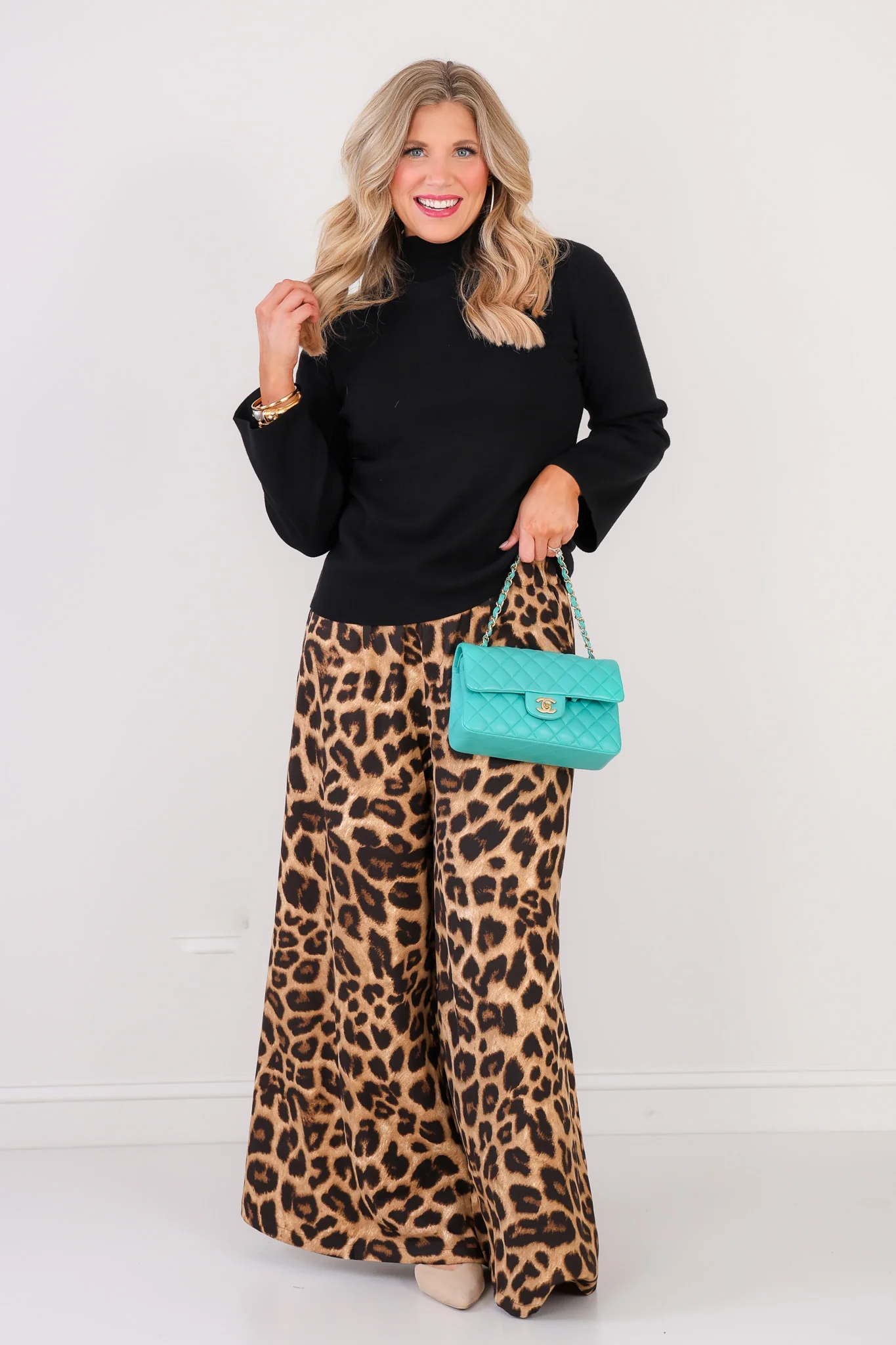 Ann Animal Print Wide Leg Pant - Image 2
