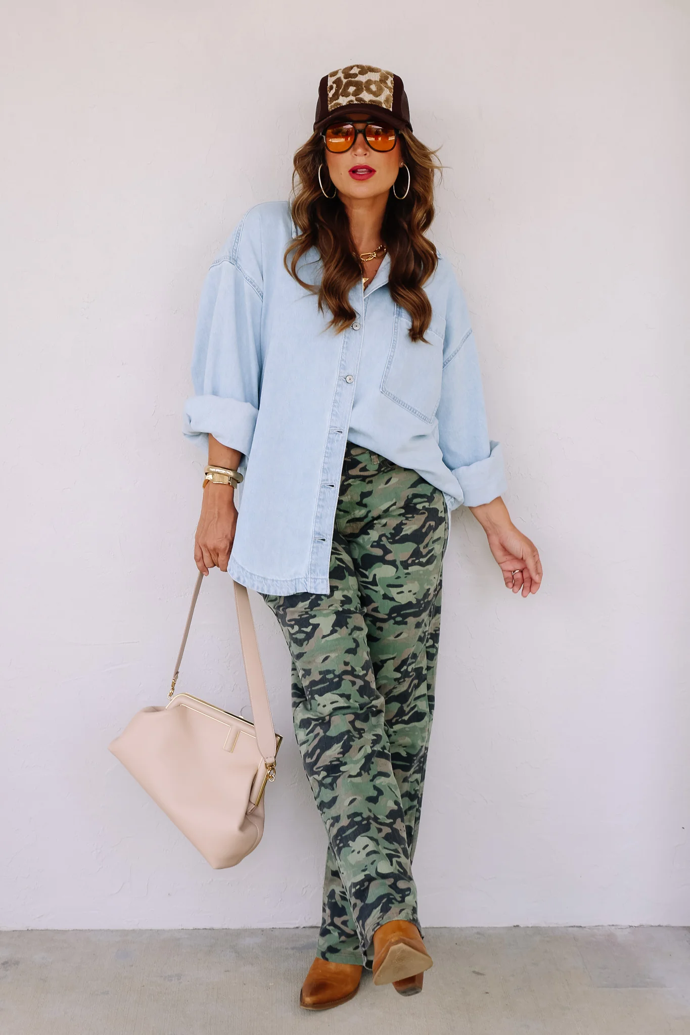 Free People Ashley Classic Blue Wash Denim Shirt - Image 3