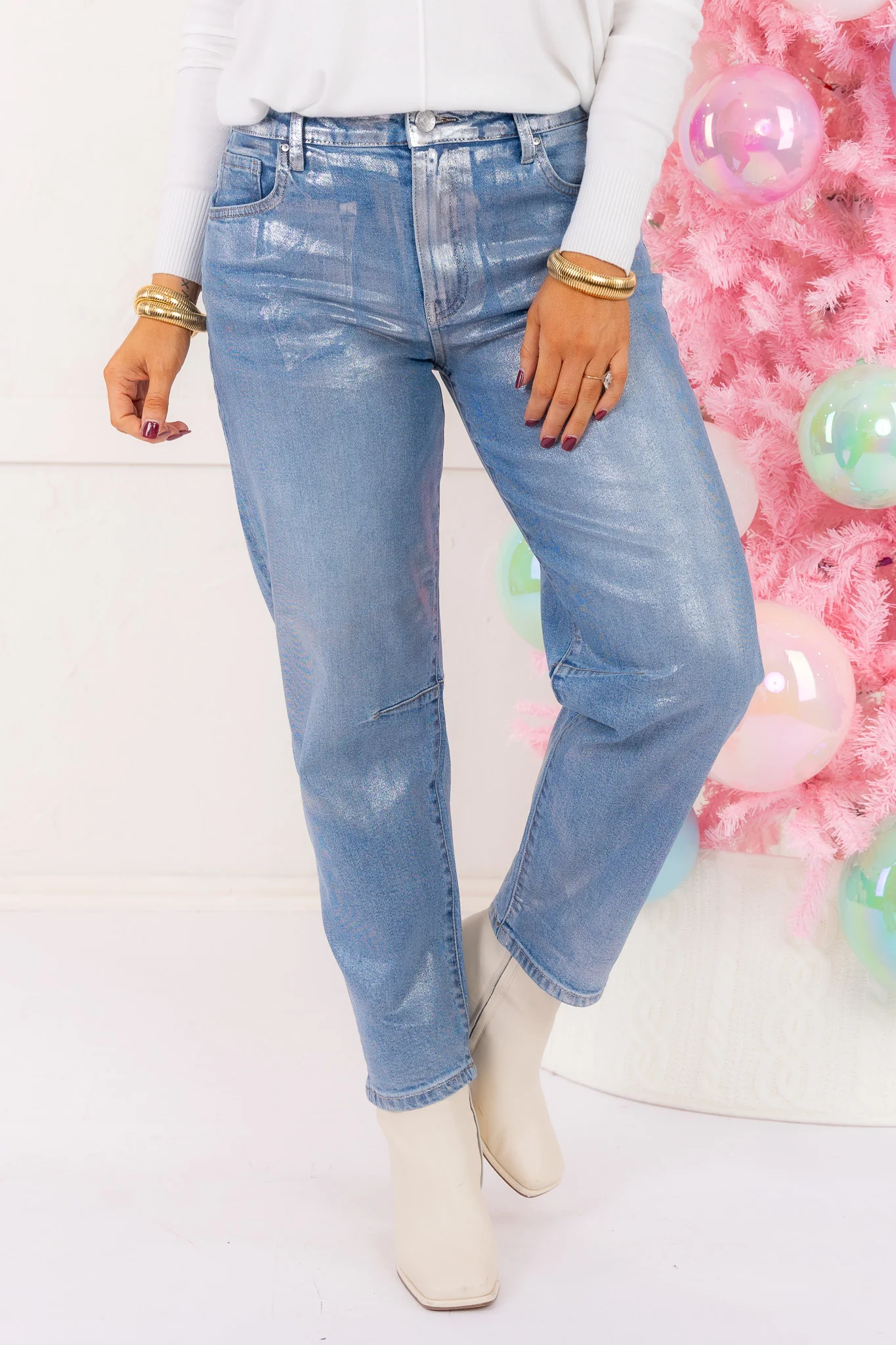 Ashley High Rise Slouchy Barrel Jean - FINAL SALE - Image 4