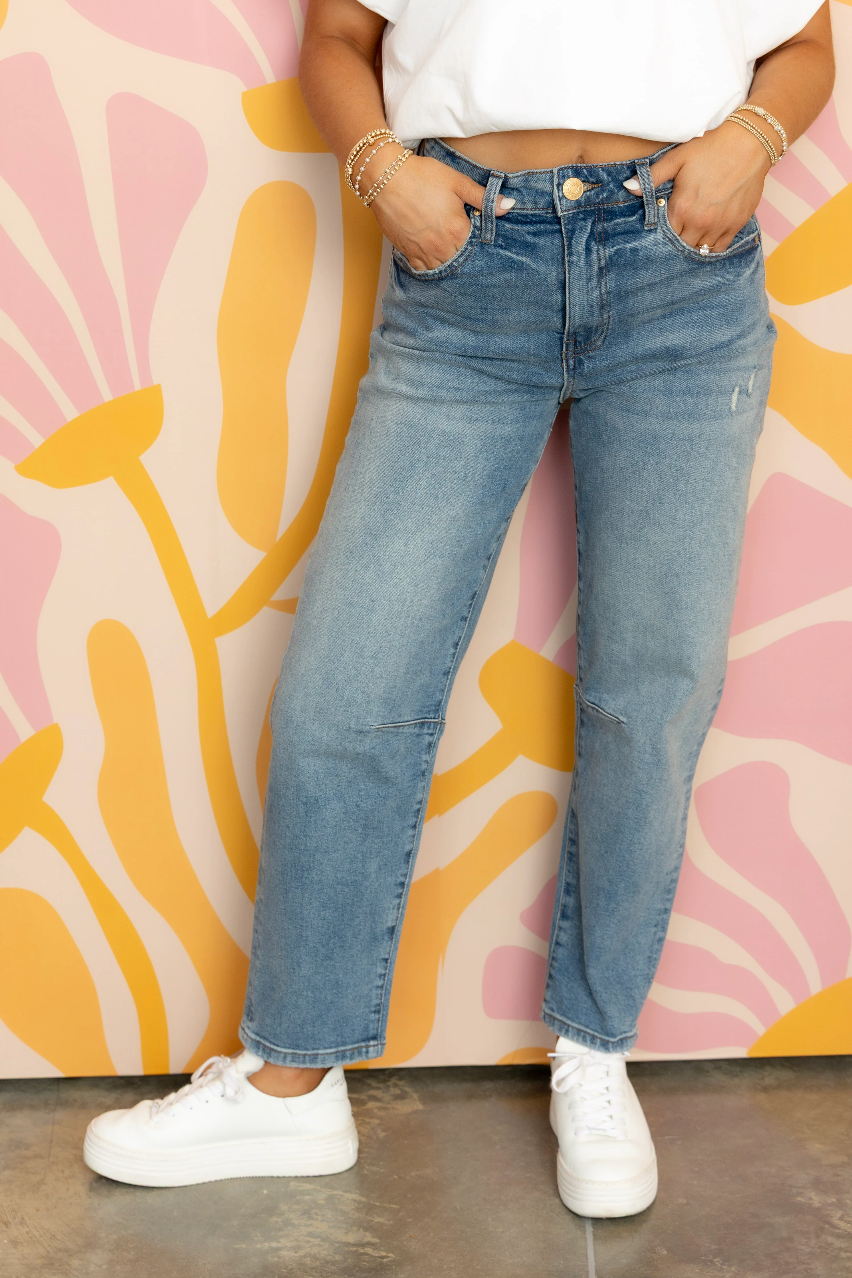 Ashley High Rise Slouchy Barrel Straight Leg Jean