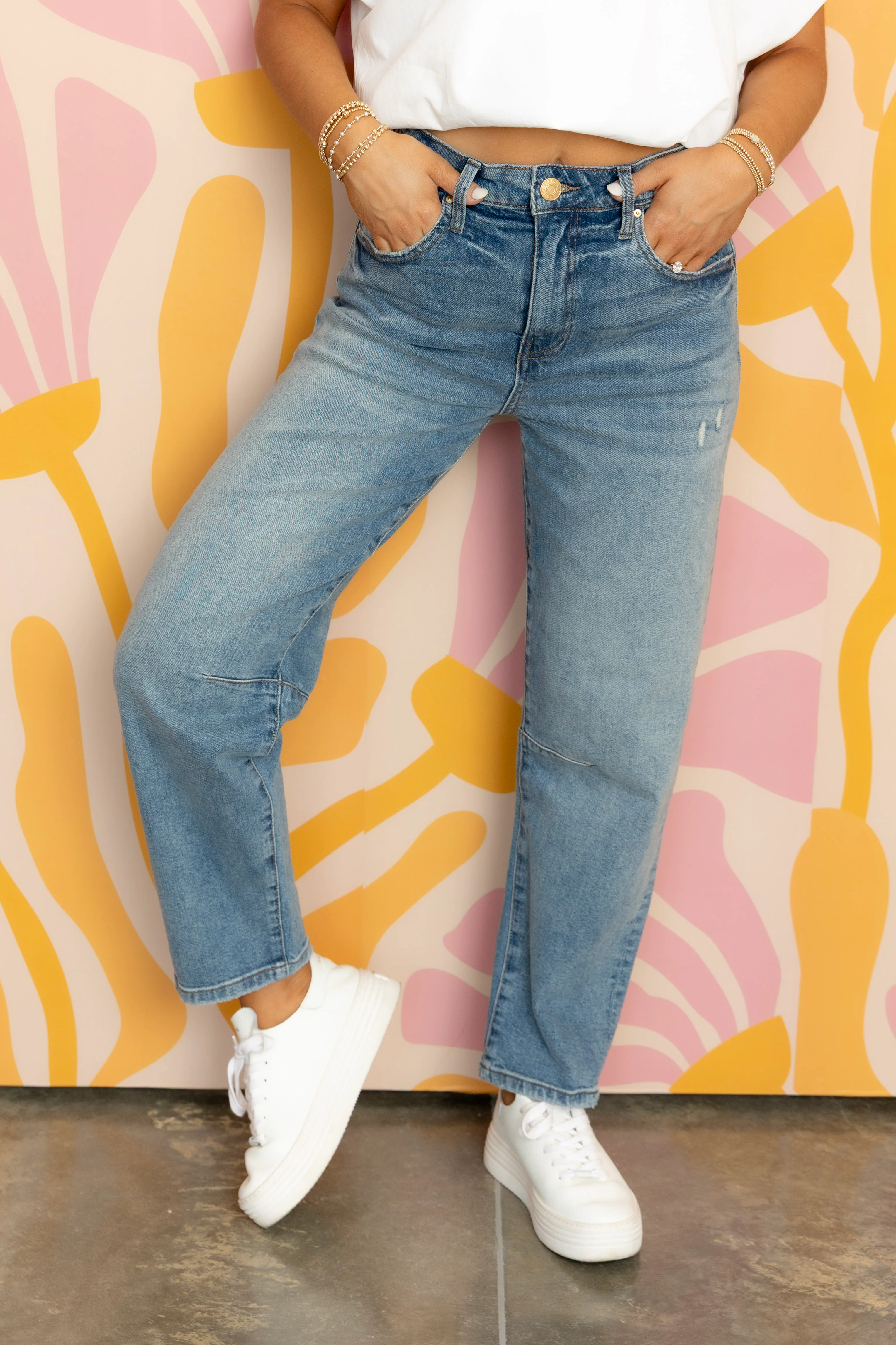 Ashley High Rise Slouchy Barrel Straight Leg Jean - Image 5