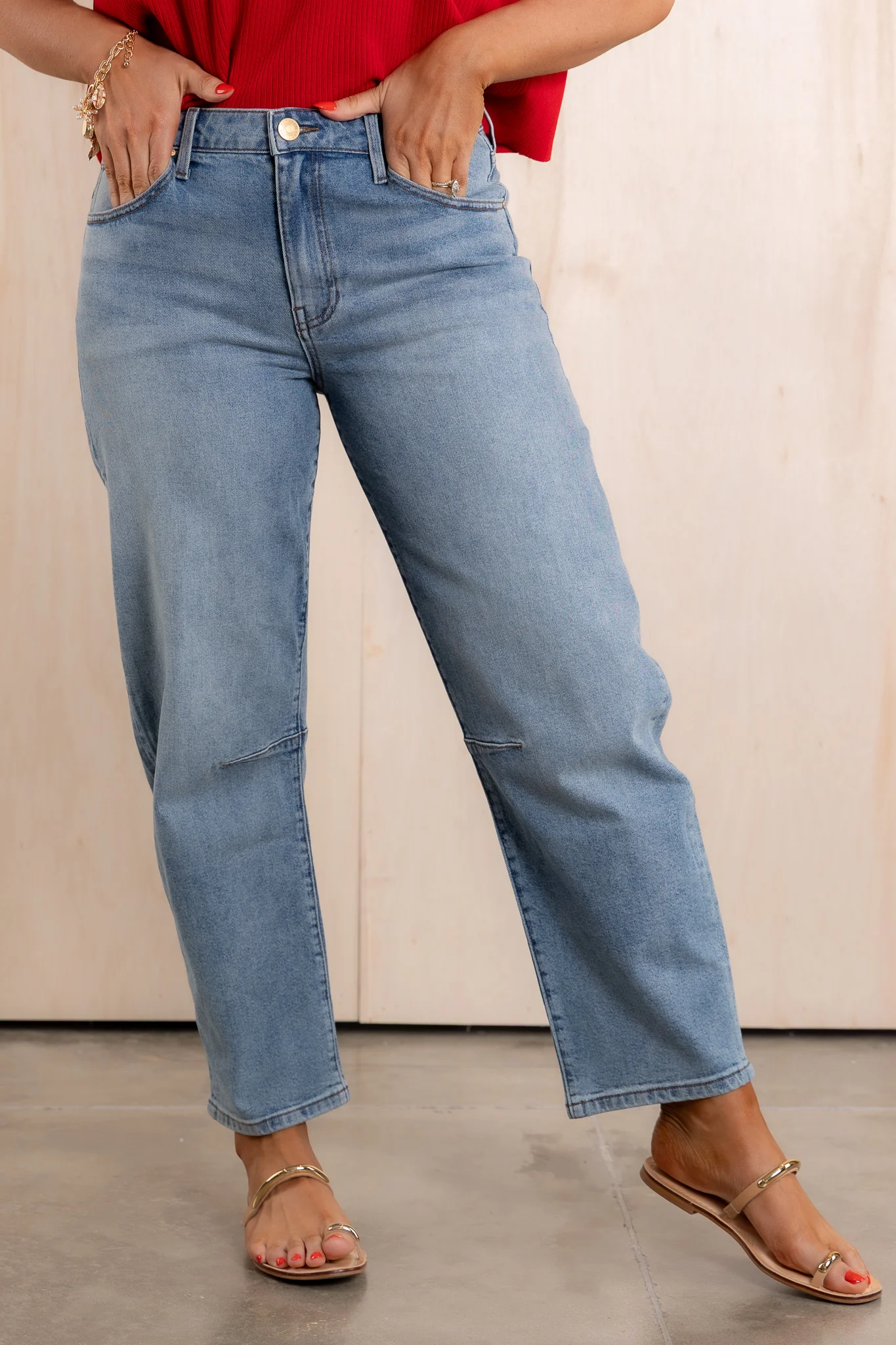 Ashley High Rise Slouchy Barrel Straight Jean