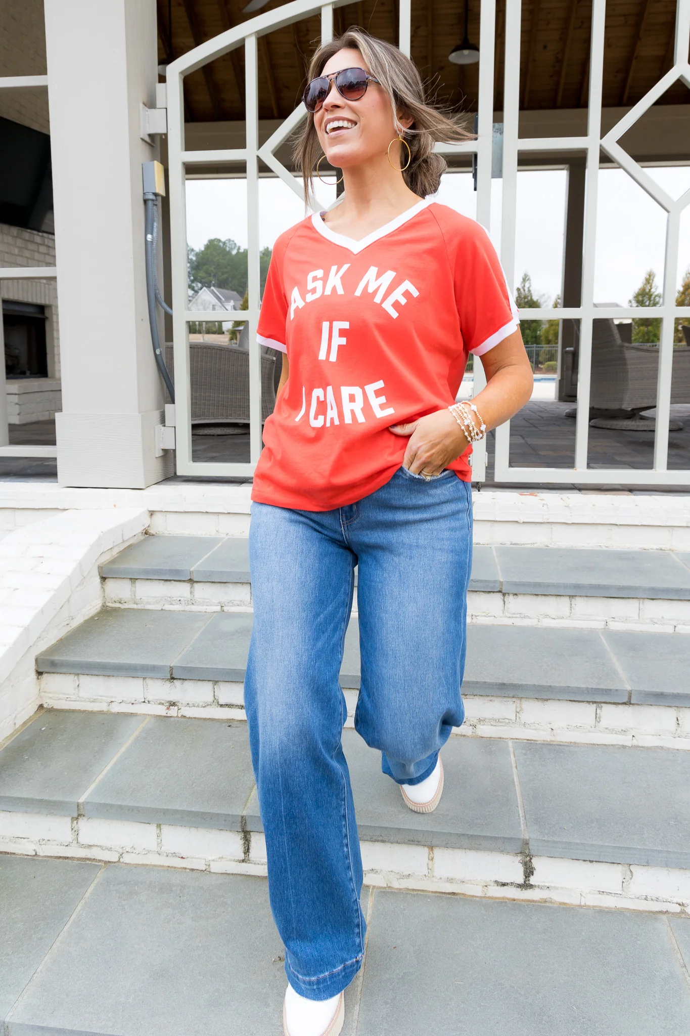 Ask Me If I Care Short Sleeve Club Tee - FINAL SALE - Image 2