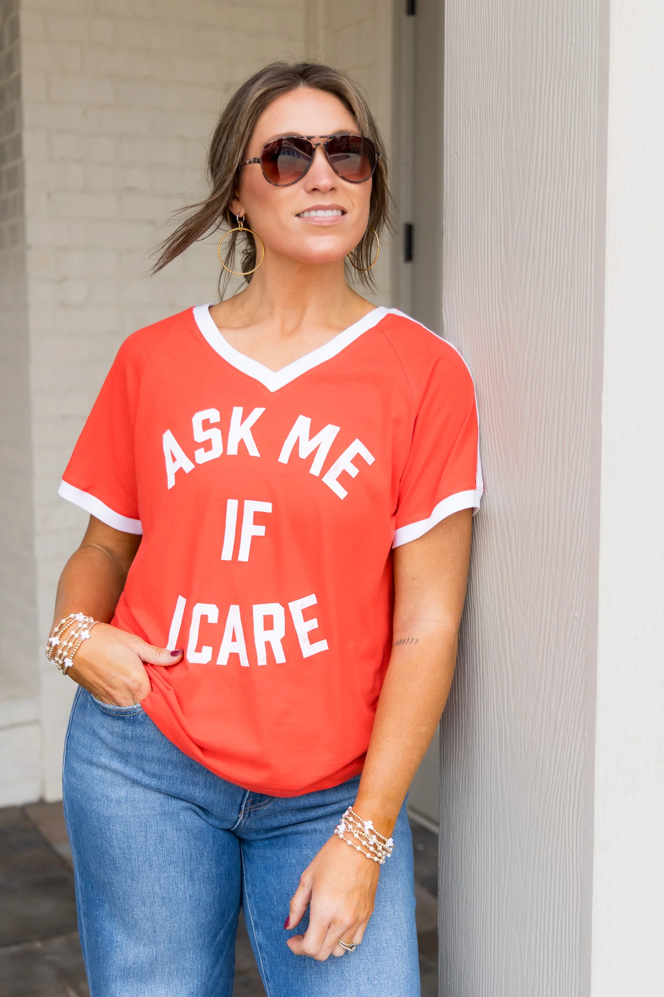 Ask Me If I Care Short Sleeve Club Tee - FINAL SALE - Image 4