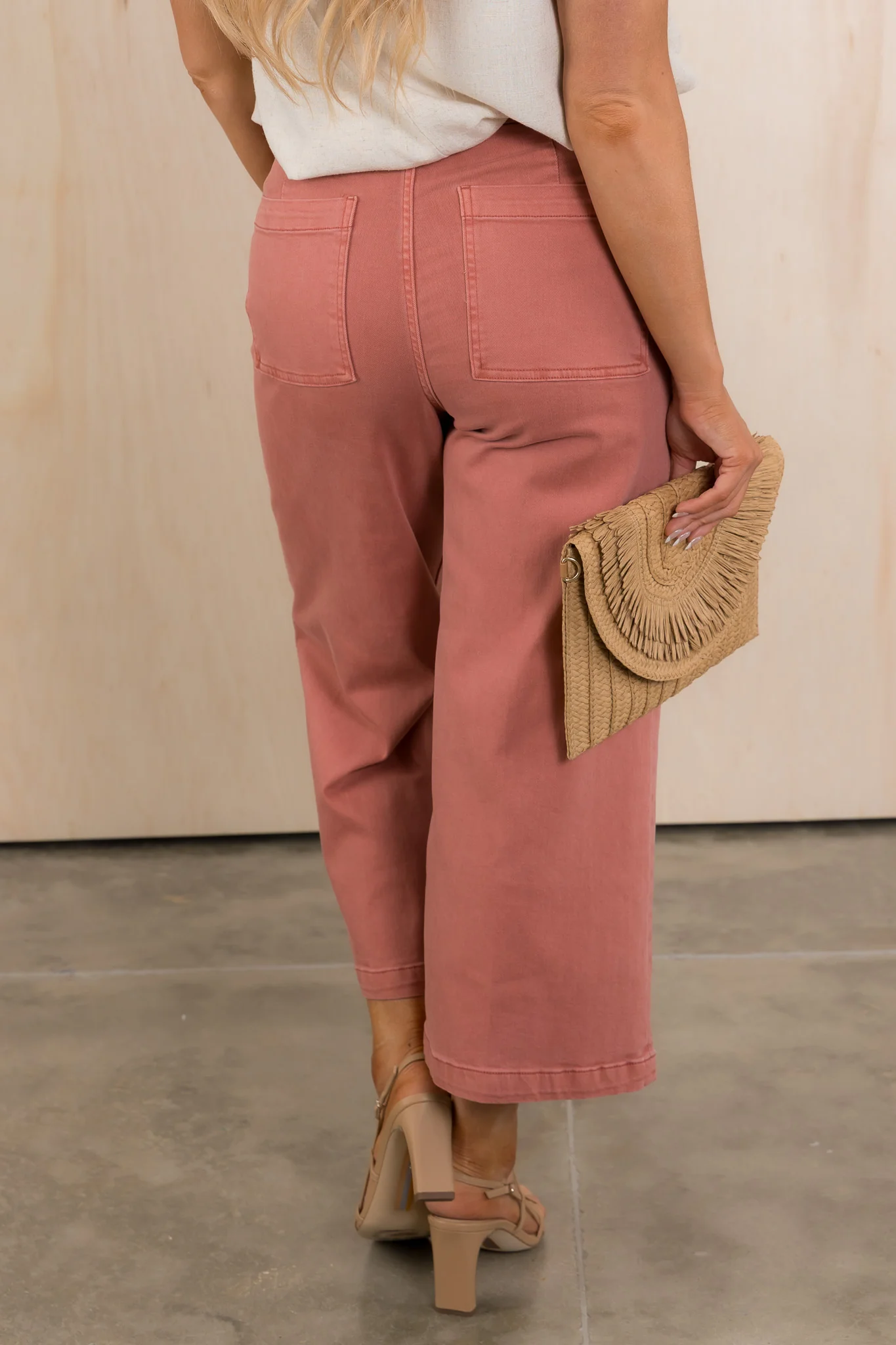 DEAR JOHN Audrey Terracotta Cropped Wide Leg Pant *Final Sale* - Image 4