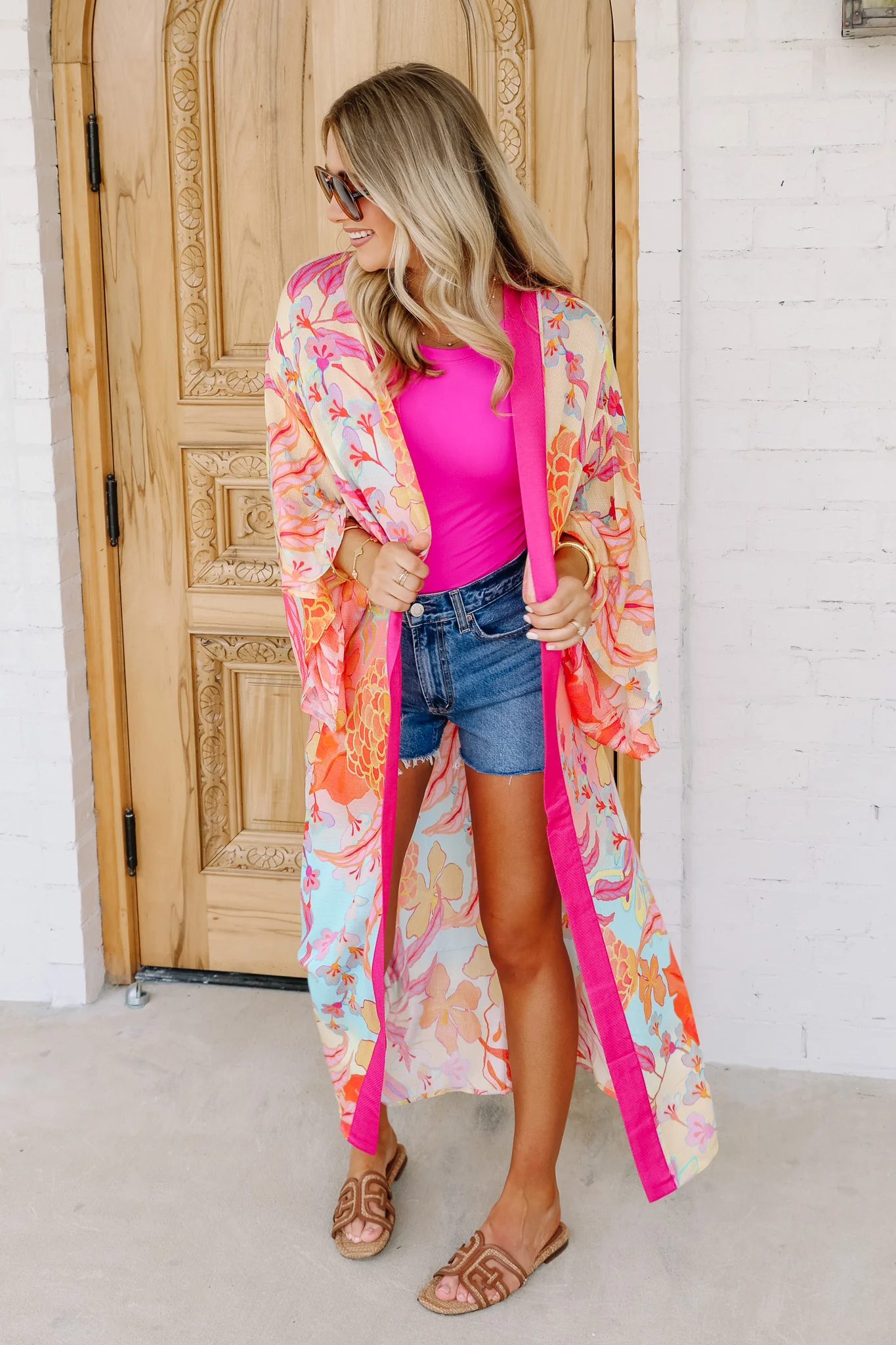 Aurora Petals Blossom Short Sleeve Kimono - Image 3