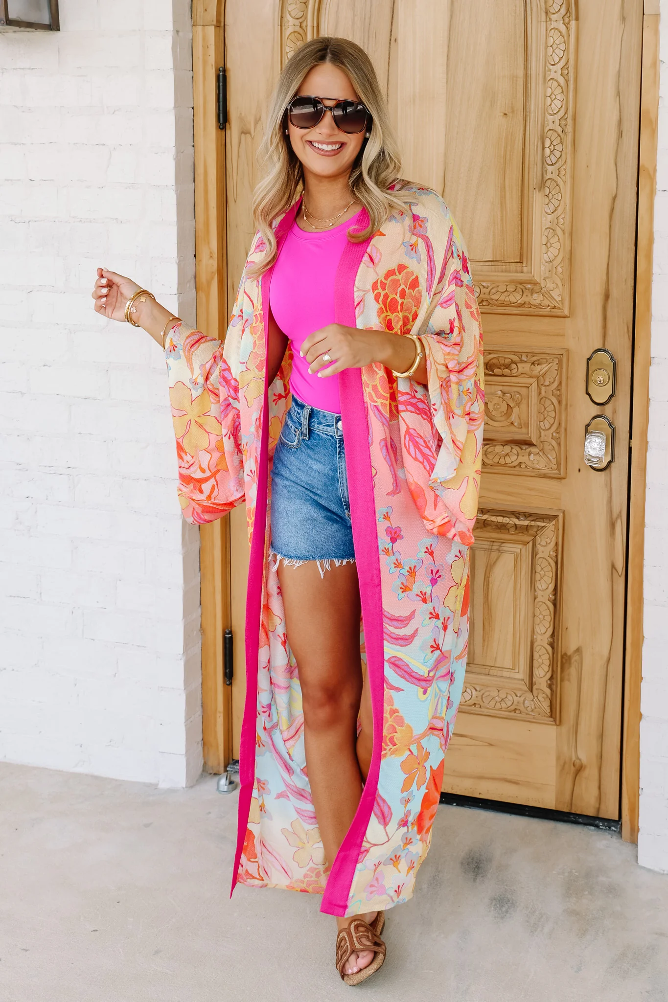 Aurora Petals Blossom Short Sleeve Kimono - Image 5