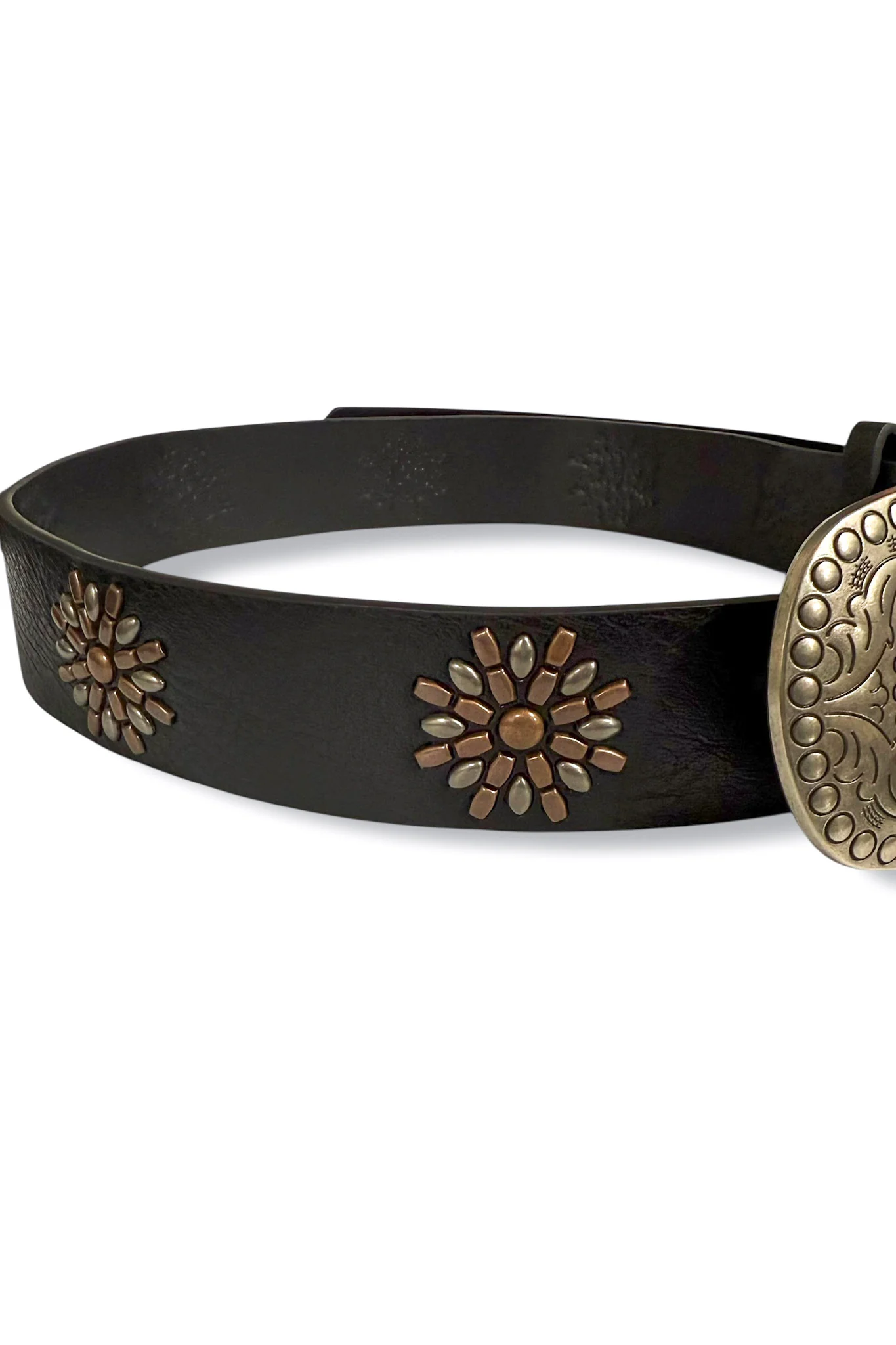 Back To The Past Black Boho Buckle Belt - Image 2