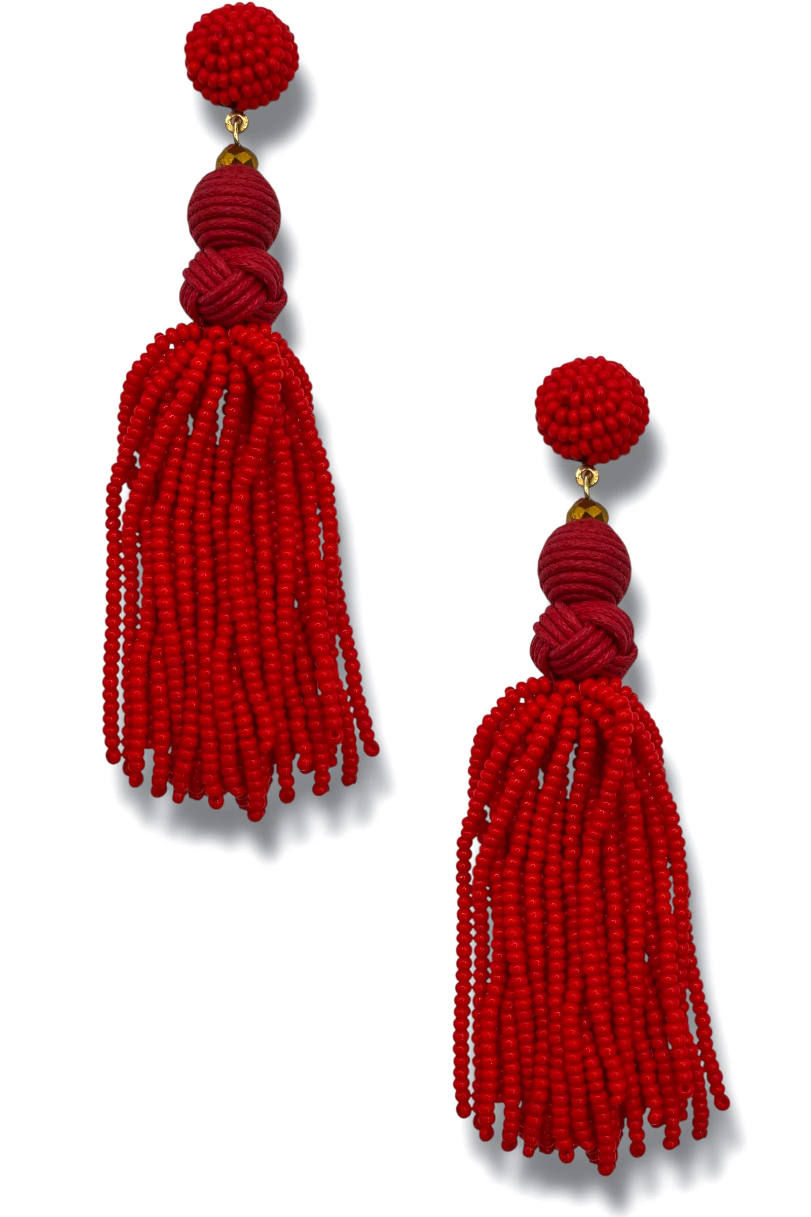 Tessy Beaded Tassel Earrings