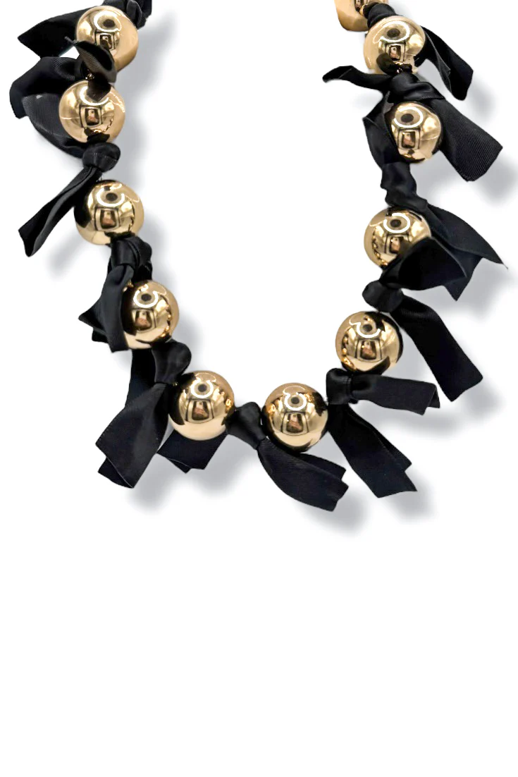 Better Days Bead and Ribbon Necklace