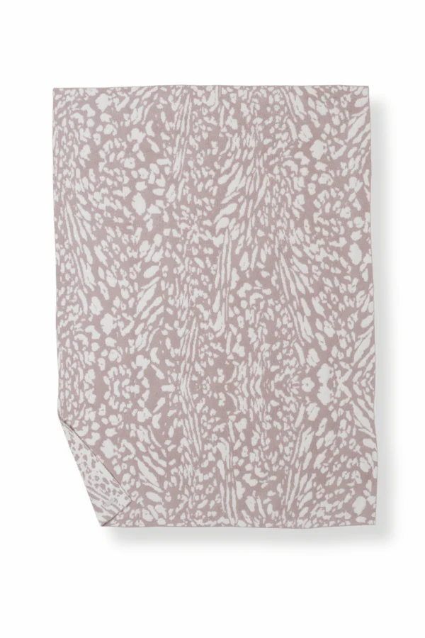 Barefoot Dreams Dusty Mauve Fauna Leopard Throw Blanket - Image 2