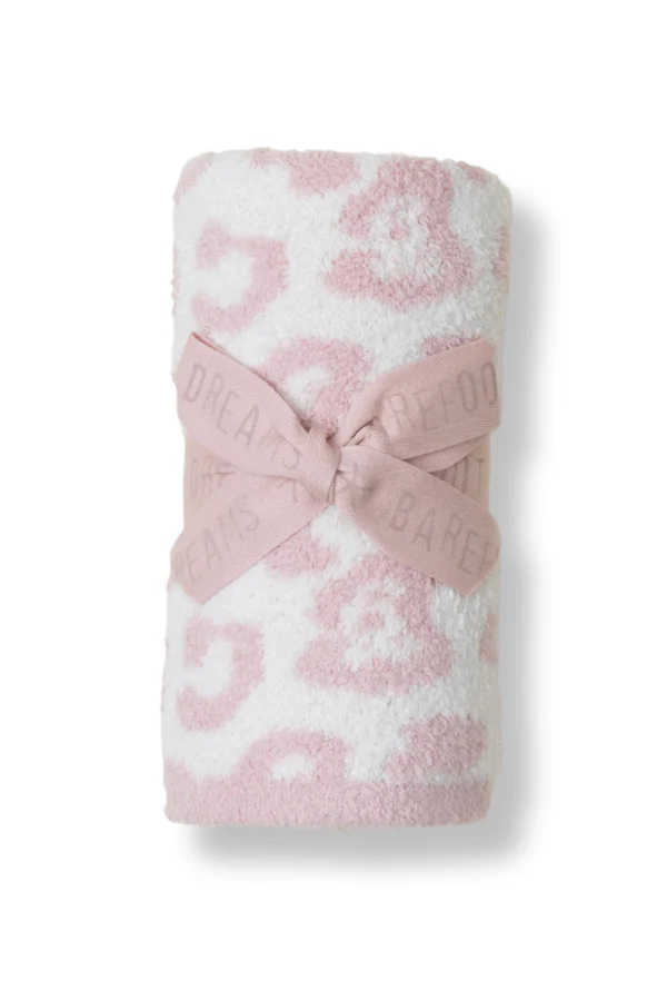 Barefoot In The Wild Baby Blanket - Dusty Rose/Cream | Barefoot Dreams
