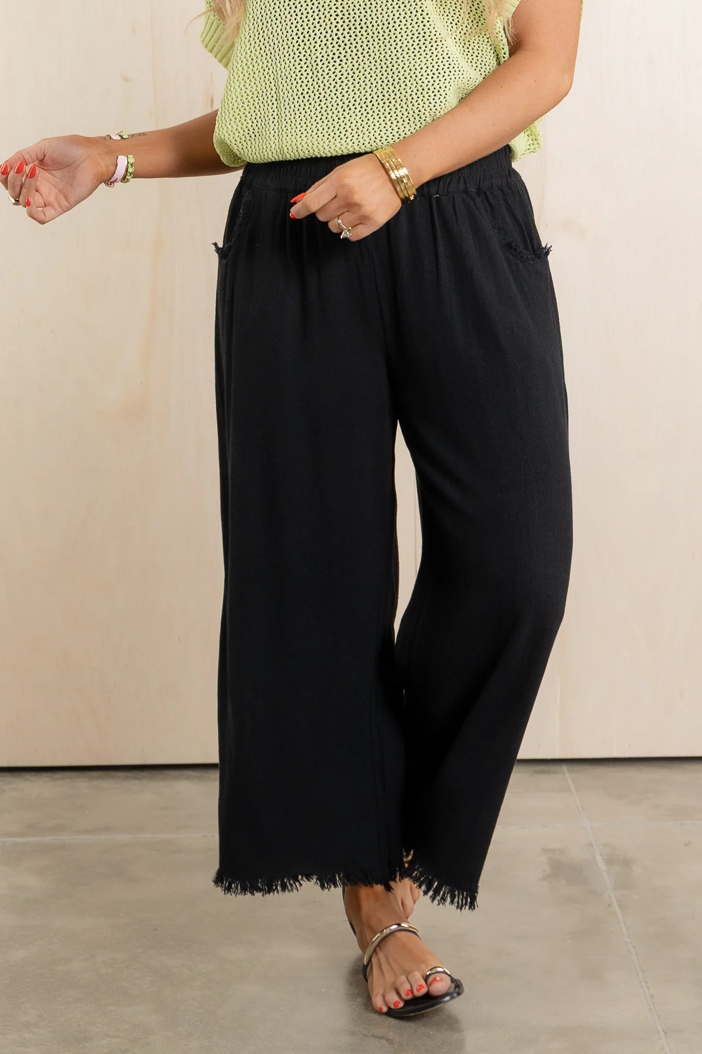 Best Memories Black Wide Leg Pants *Final Sale* - Image 3
