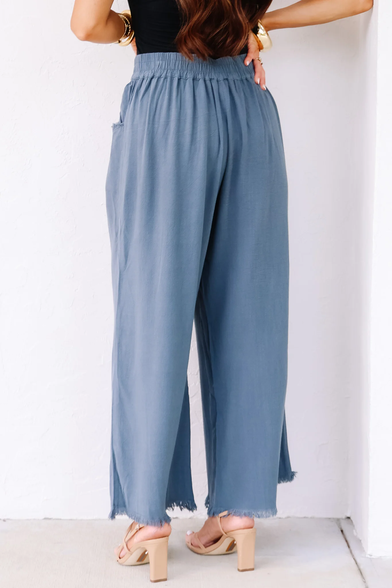Best Memories Charcoal Wide Leg Pants - Image 5