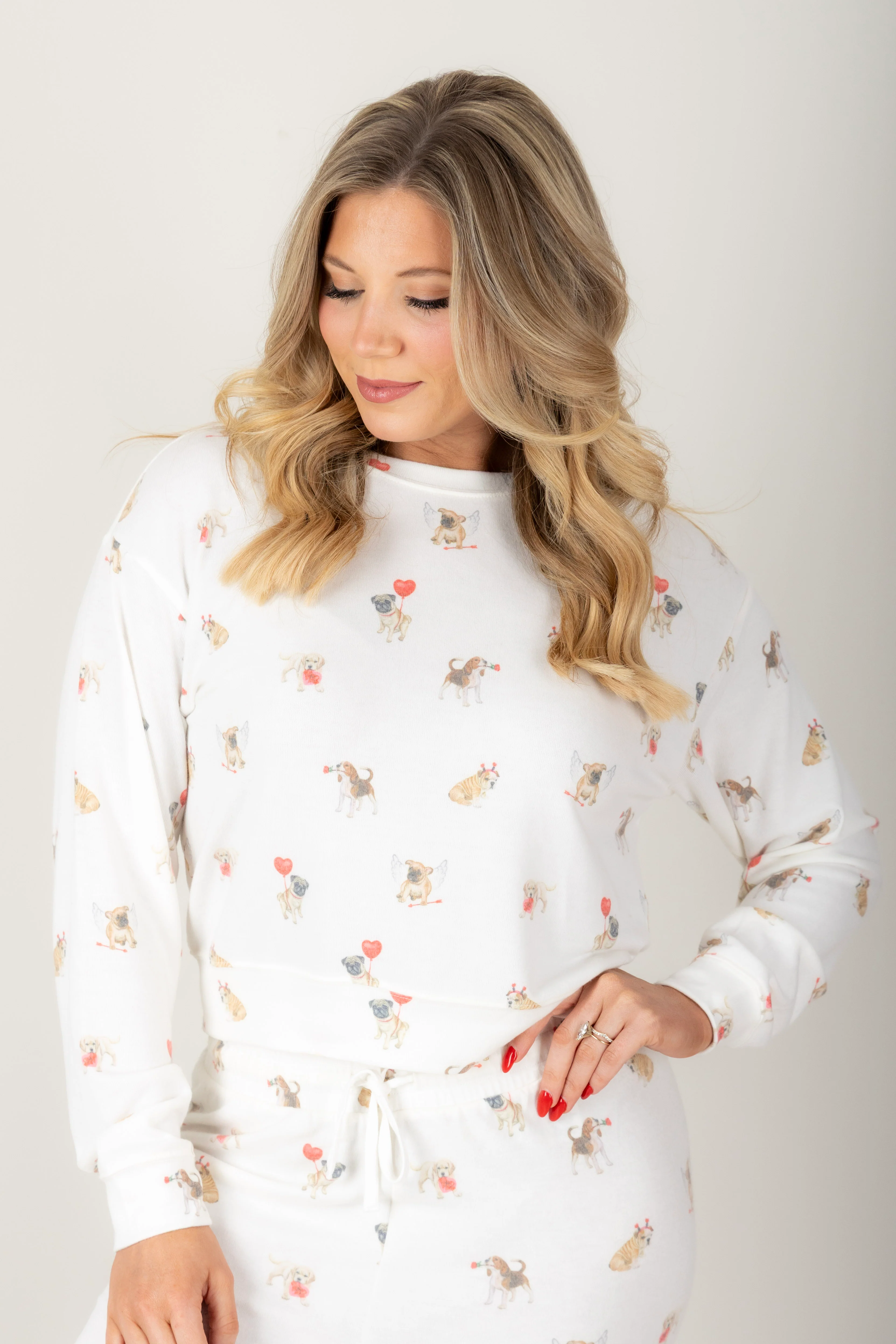 Z Supply Pup Love Vanilla Ice Long Sleeve Top - Image 4