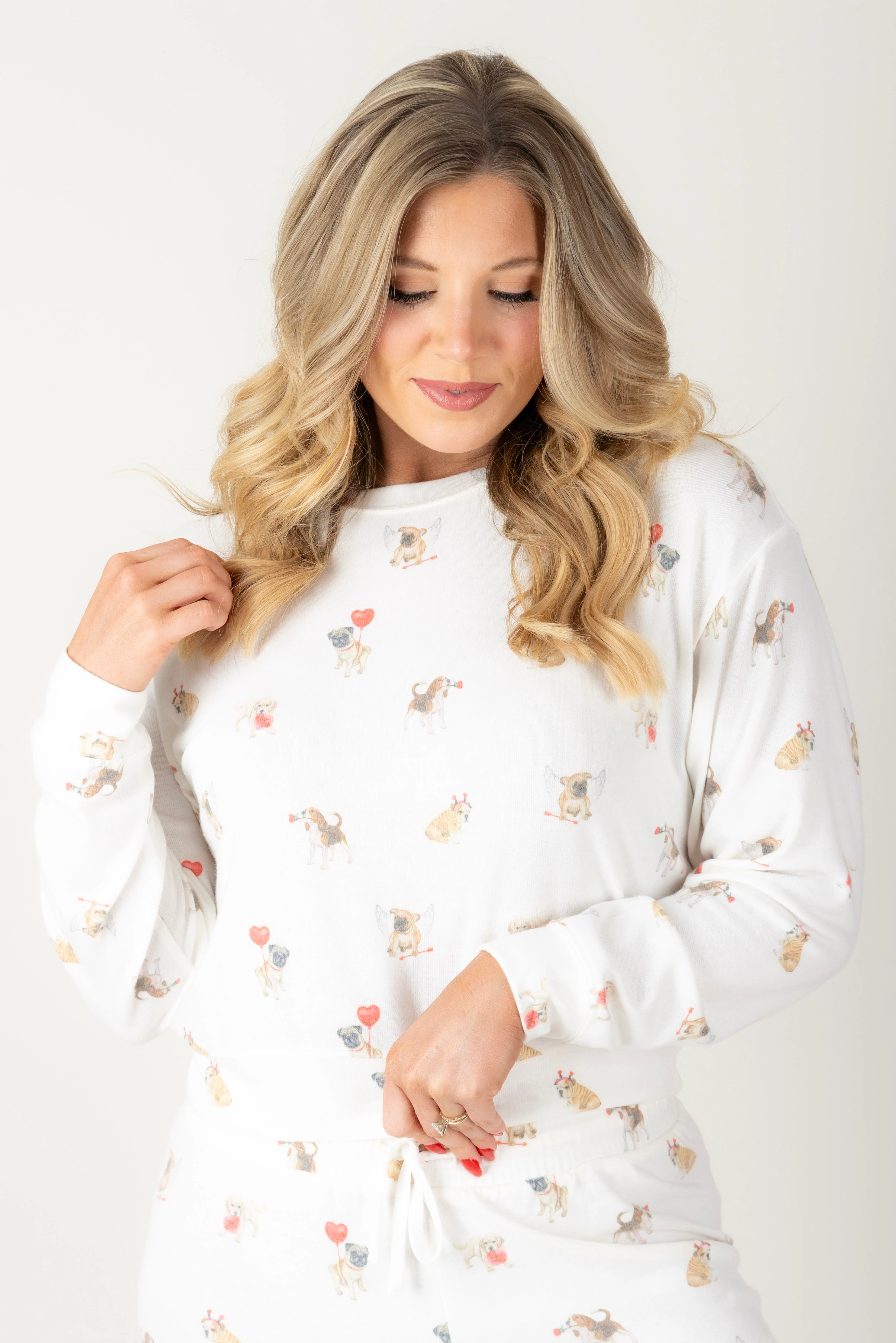 Z Supply Pup Love Vanilla Ice Long Sleeve Top - Image 5
