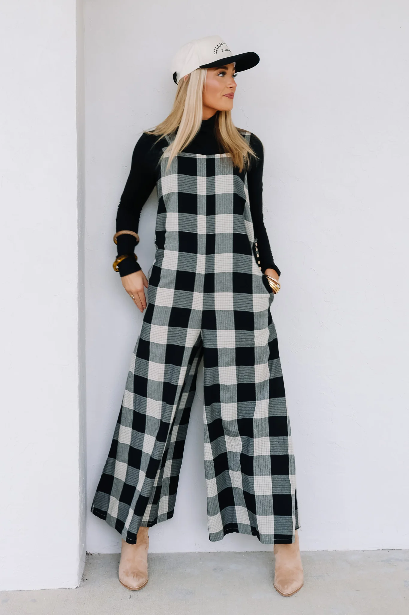 Check It Out Black Wide Leg Jumpsuit - Image 5