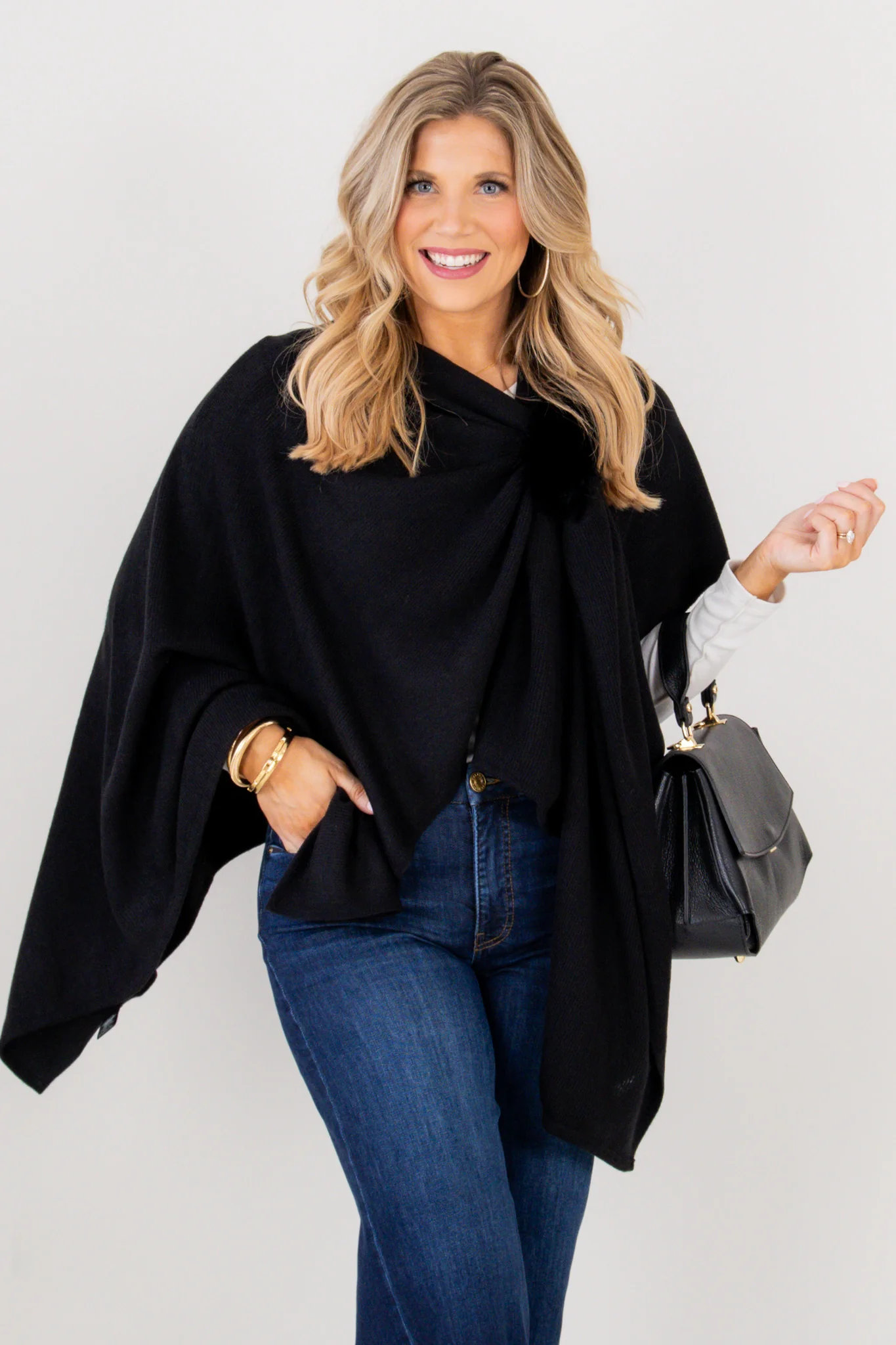 Best Of The Best Black Poncho
