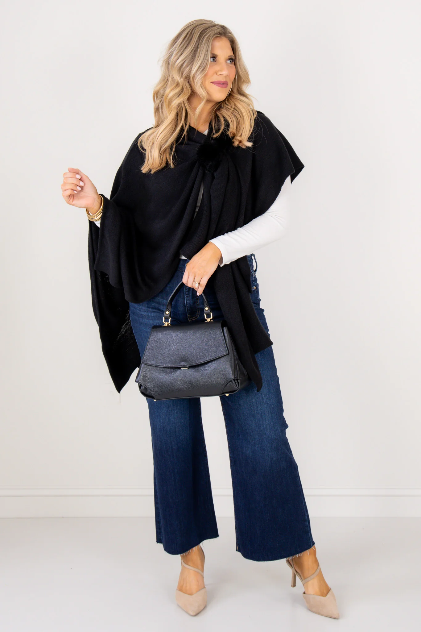 Best Of The Best Black Poncho - Image 2