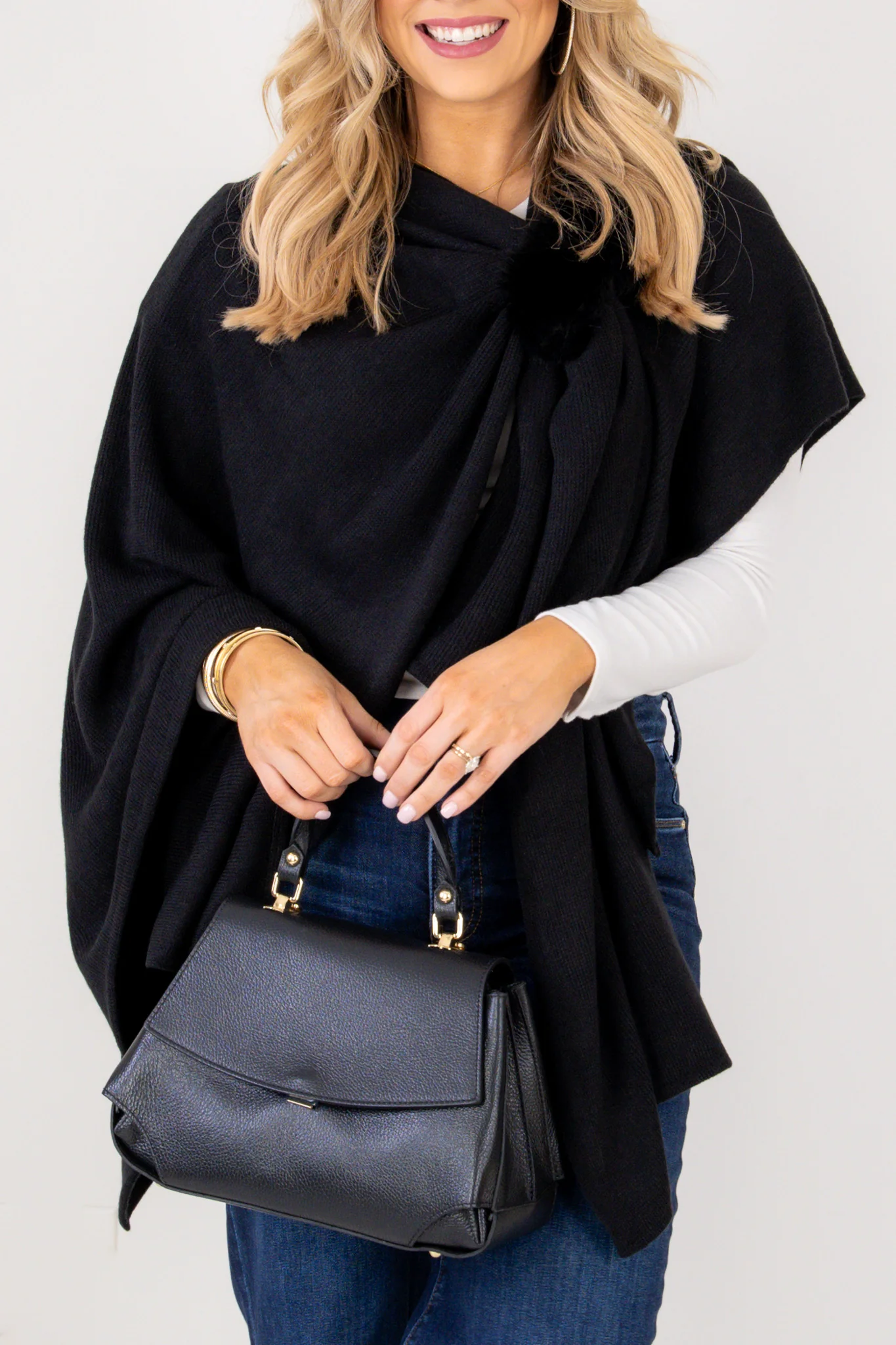 Best Of The Best Black Poncho - Image 3
