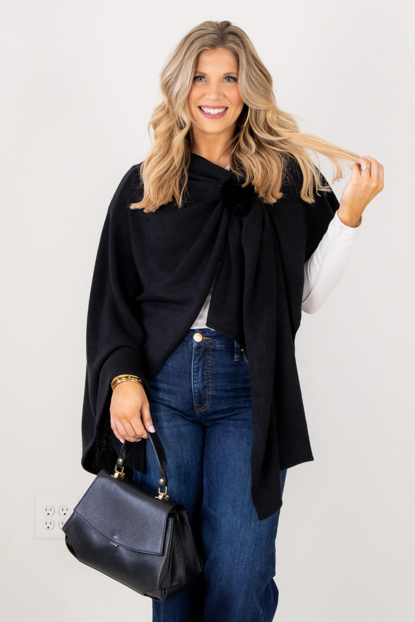 Best Of The Best Black Poncho - Image 4
