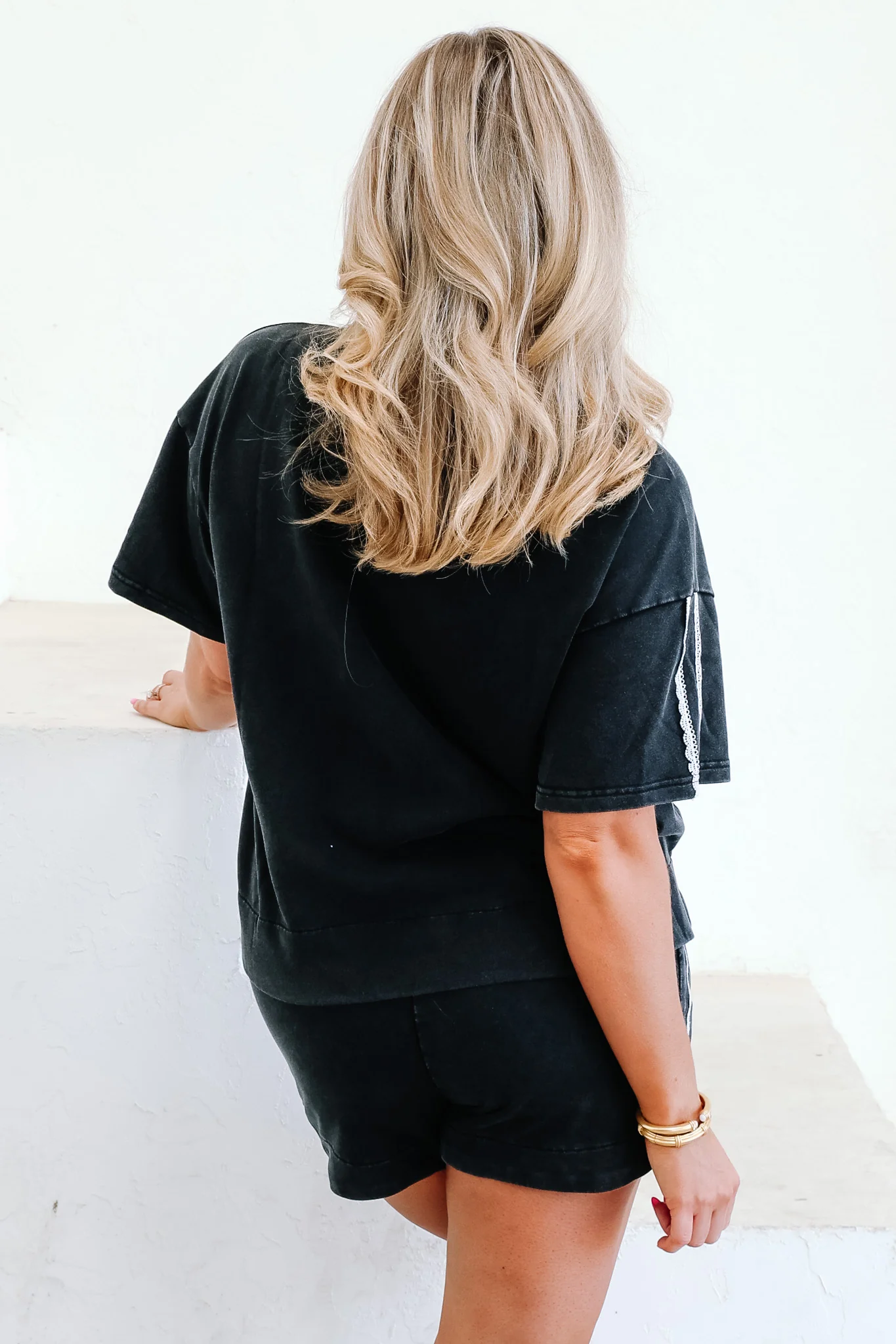 Marion Black Short Sleeve Short Set - Image 4