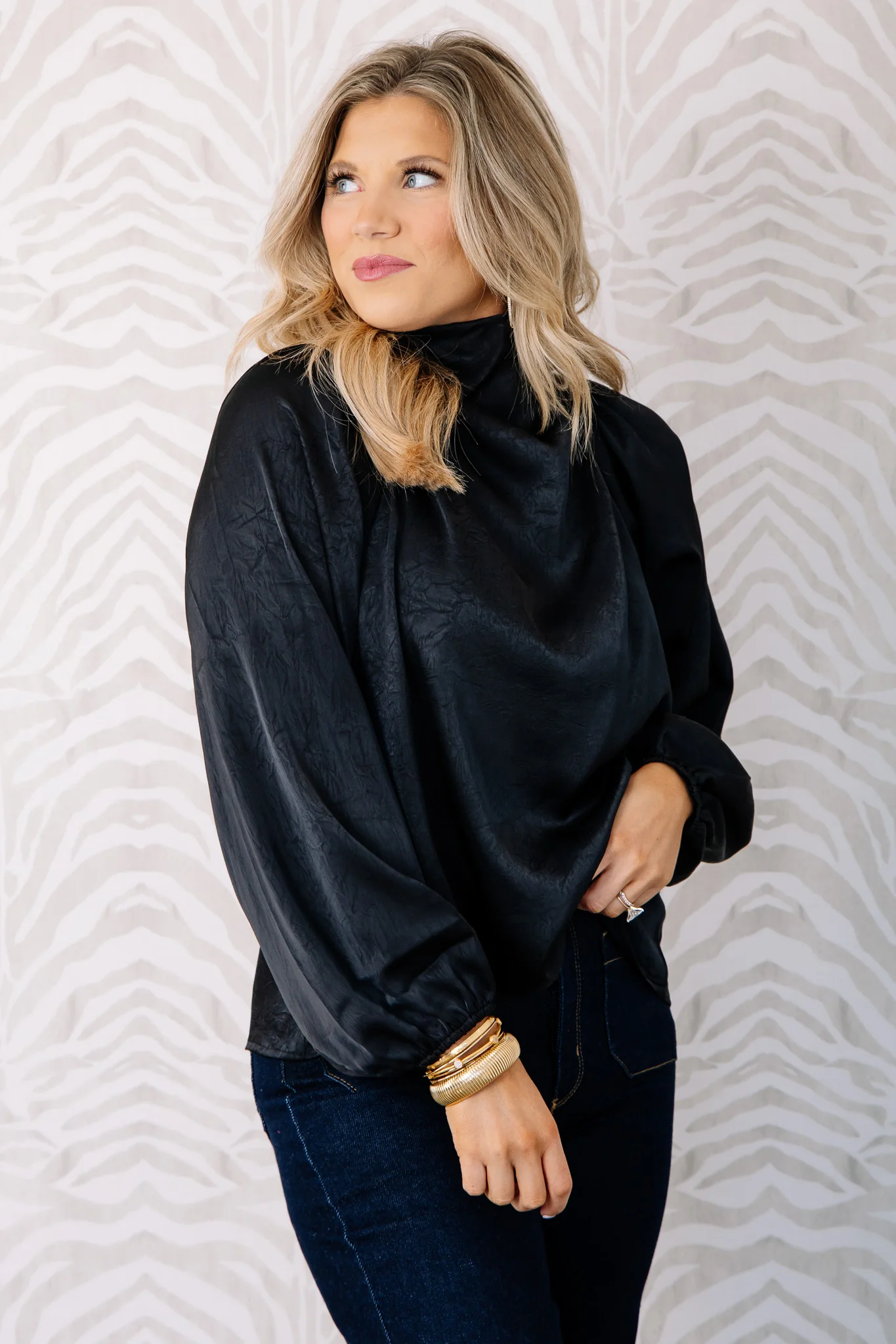 Everything Stops Black Long Sleeve Top - Image 3