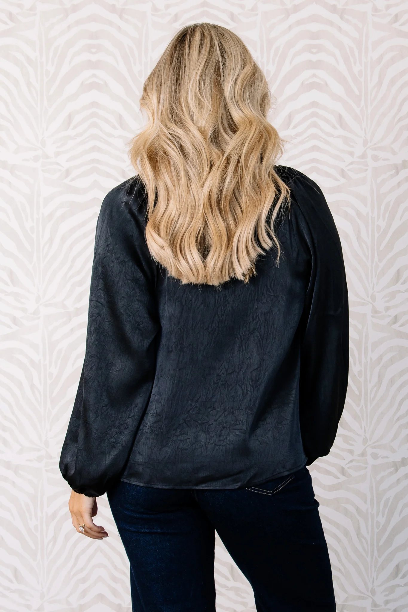 Everything Stops Black Long Sleeve Top - Image 4