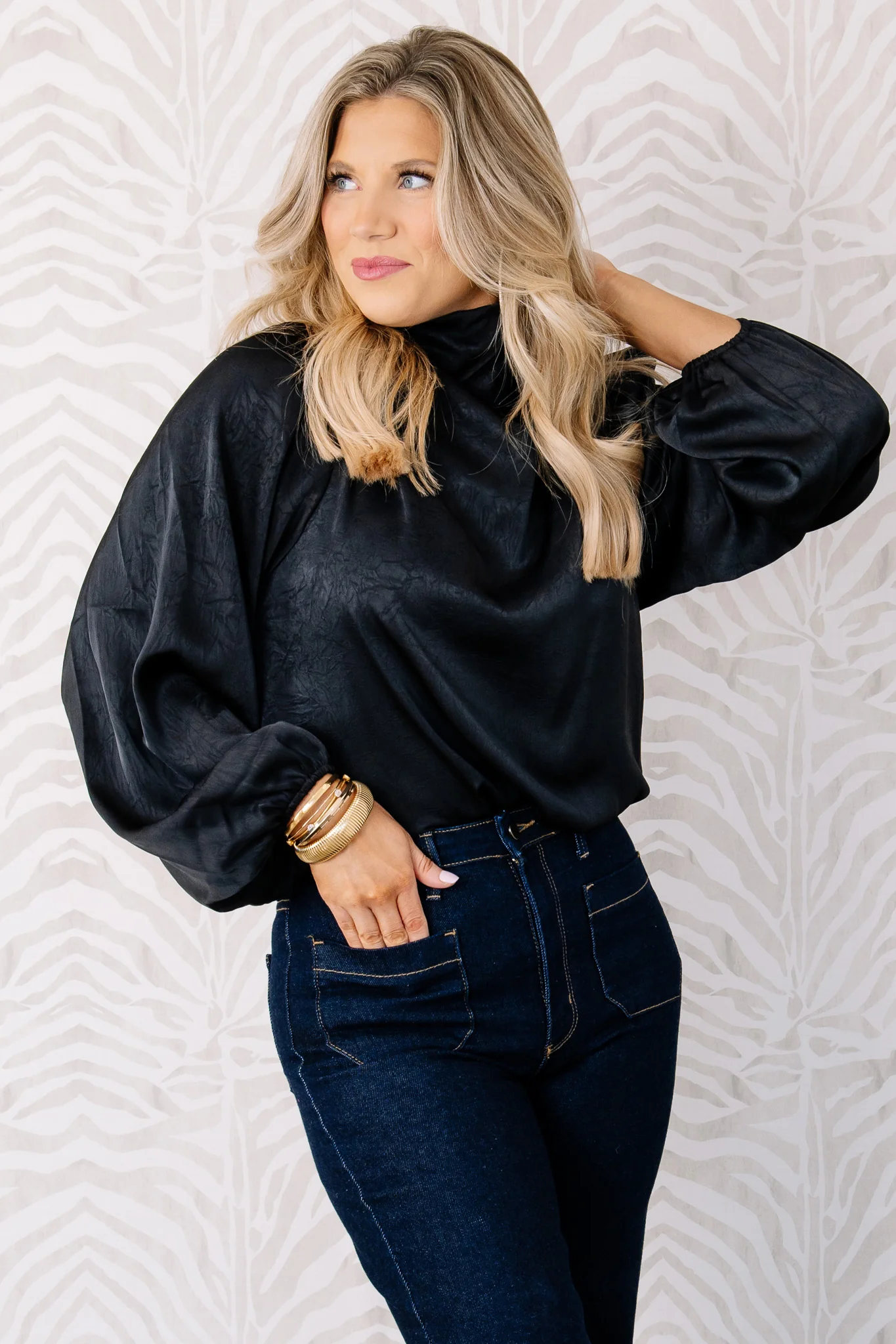Everything Stops Black Long Sleeve Top - Image 7