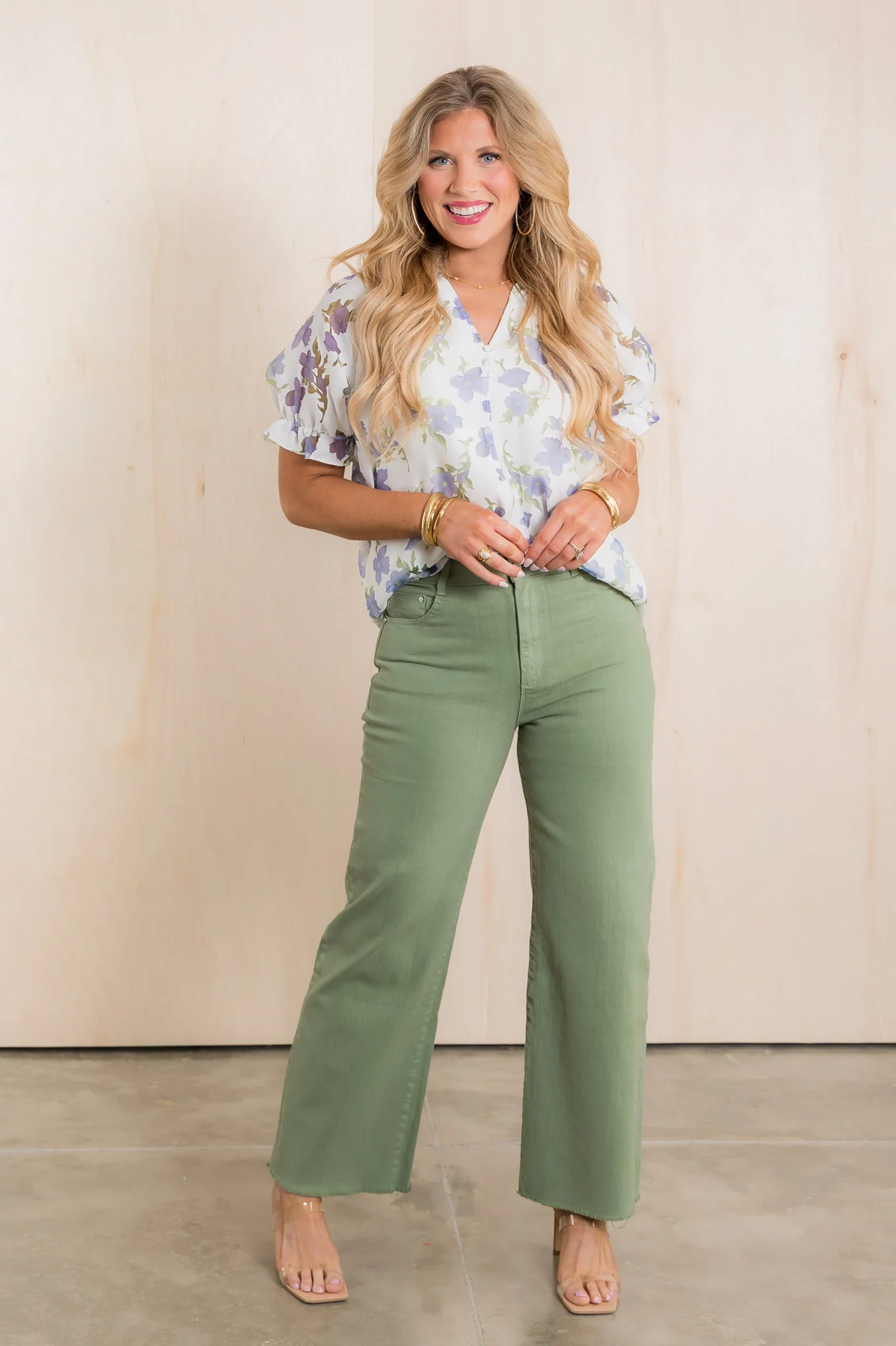 Eloise Blue Floral Short Sleeve Top *Final Sale* - Image 5