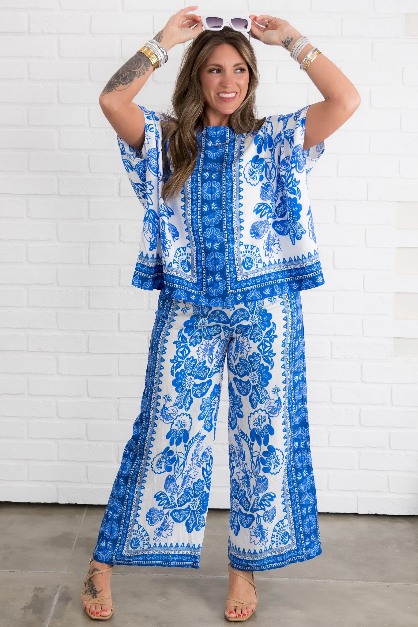 Bluest Skies Blue Wide Leg Pant - FINAL SALE - Image 5