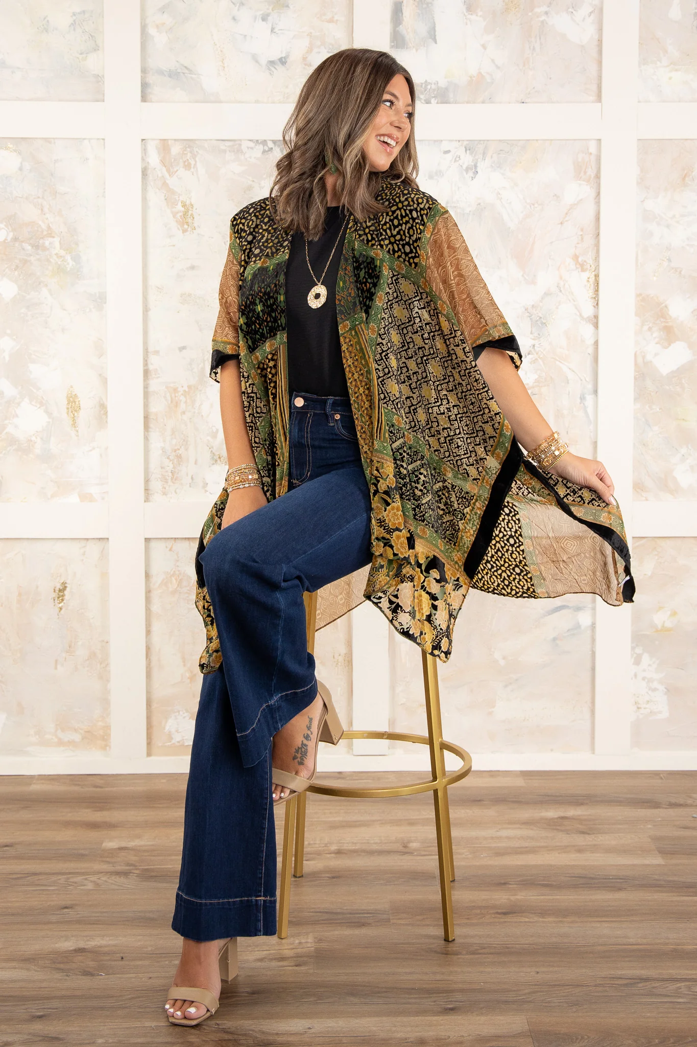 Bohemian Burnout Velvet Kimono - FINAL SALE - Image 3