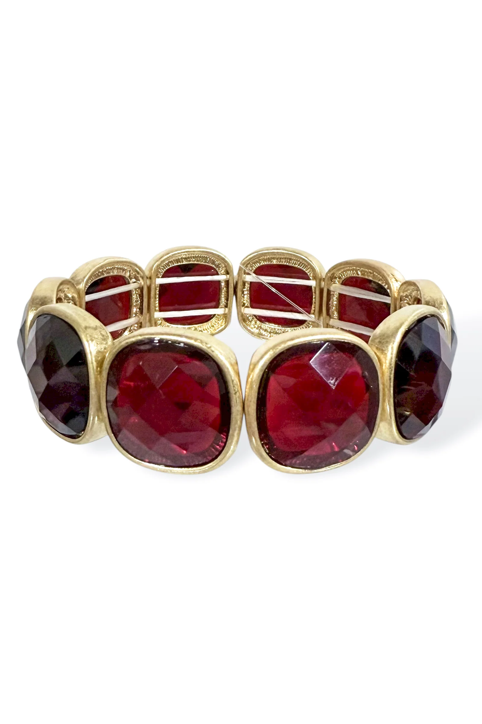Starting Over Wine Bead Stretch Bracelet
