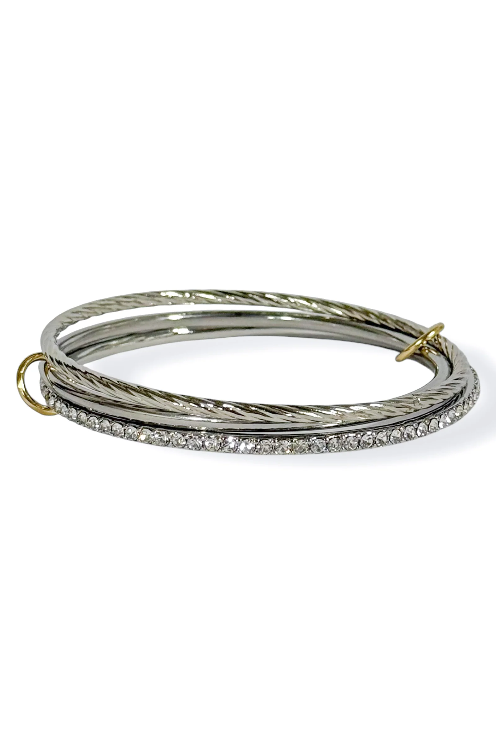 Welcome To Fame Silver Bangle Bracelet