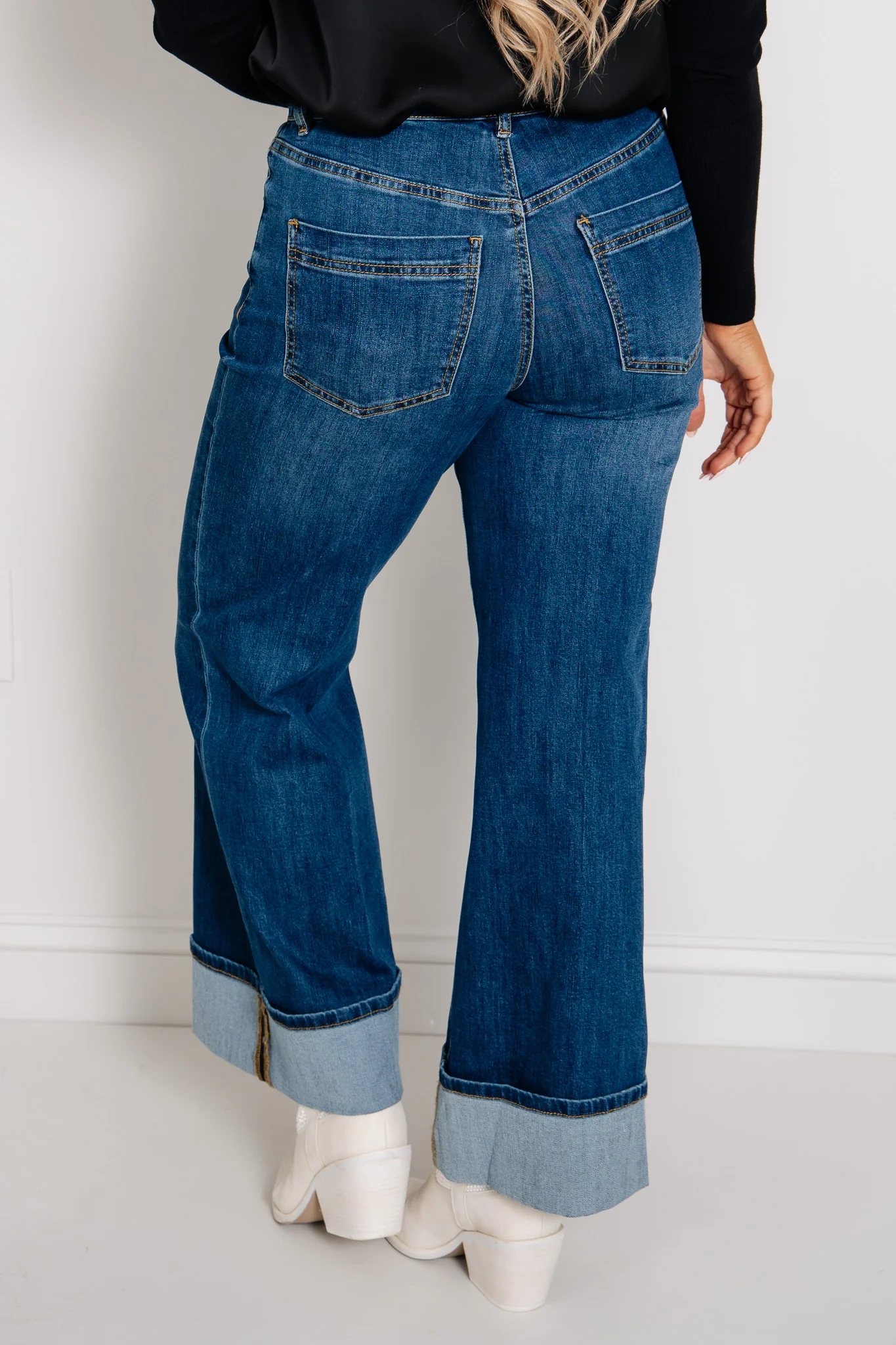 Tribal Brooke Antique Blue Palazzo Cuffed Jean - Image 2