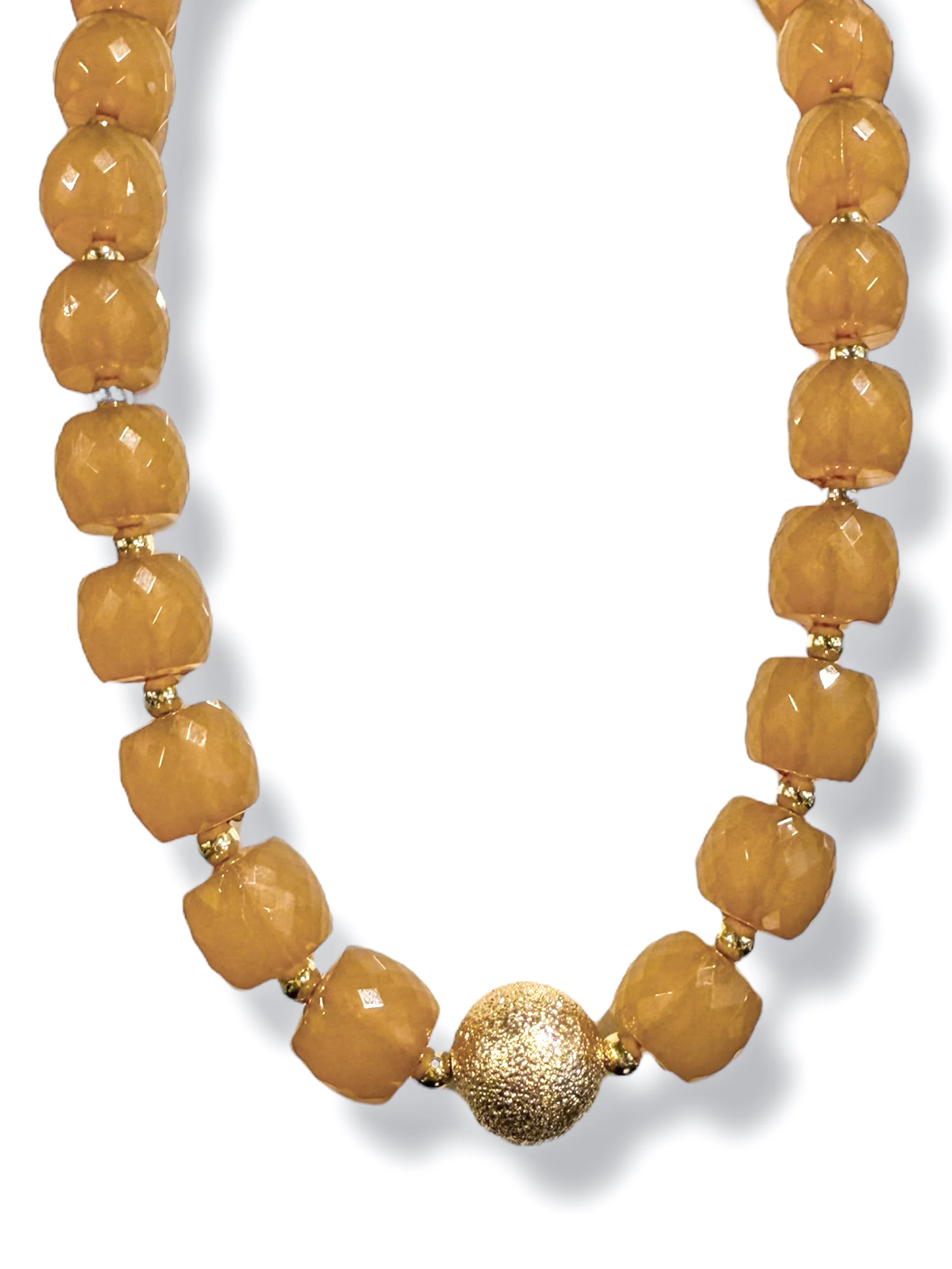 Eyes On You Brown Dia Cut Acrylic Necklace