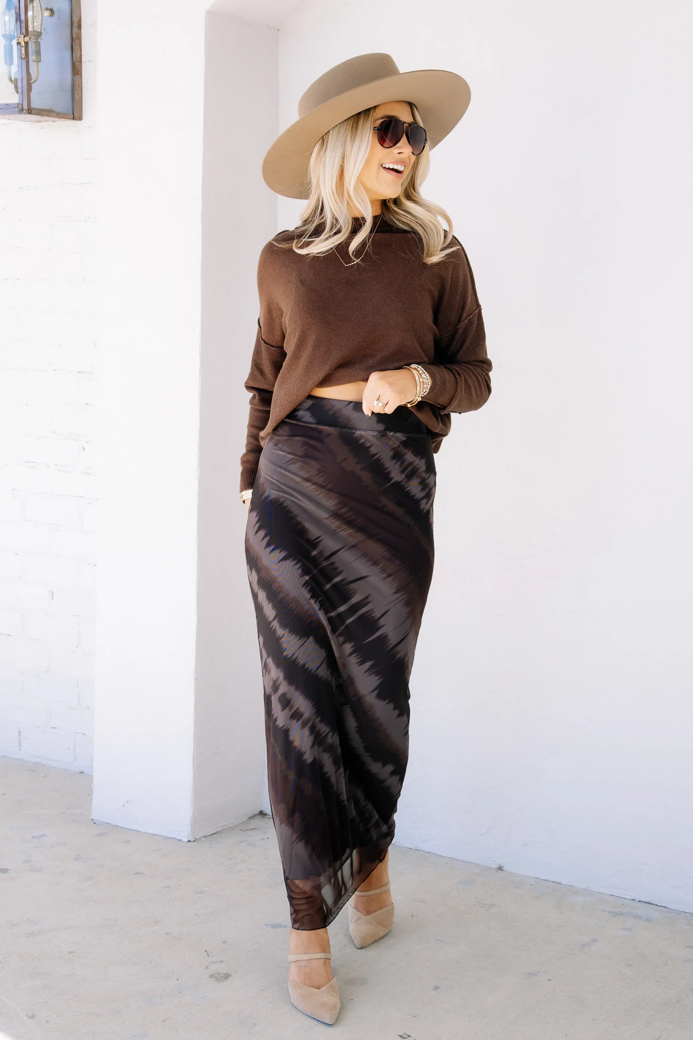 Scottie Brown Abstract Print Maxi Skirt - Image 4