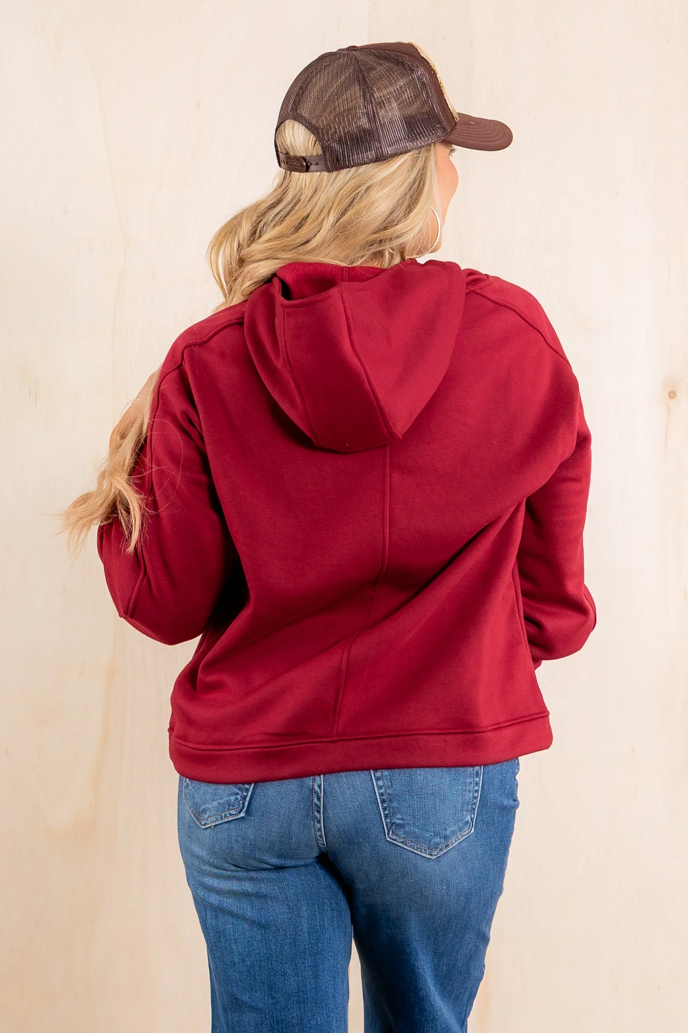 Fall Escape Red Velvet Long Sleeve Hoodie - Image 7