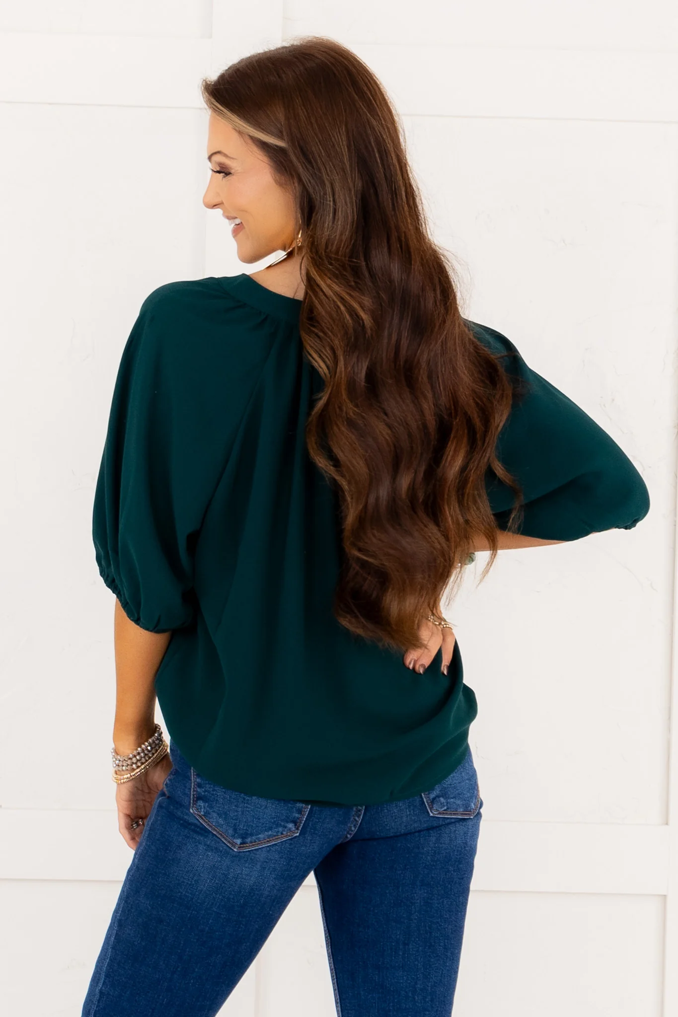 Lily Blouse - Hunter Green - FINAL SALE - Image 5