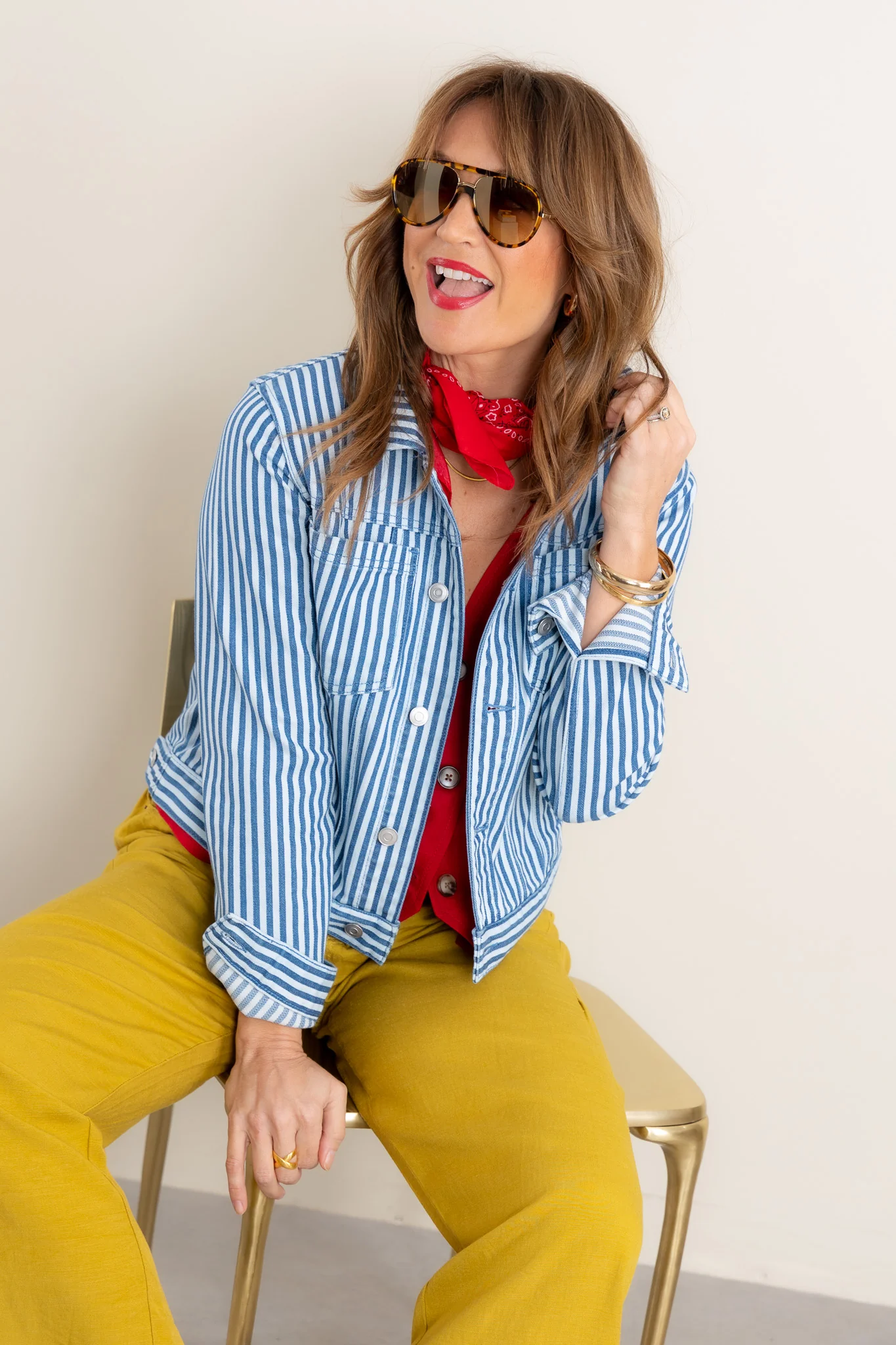 Tribal Seeing Stripes Riviera Long Sleeve Jacket *Final Sale* - Image 2