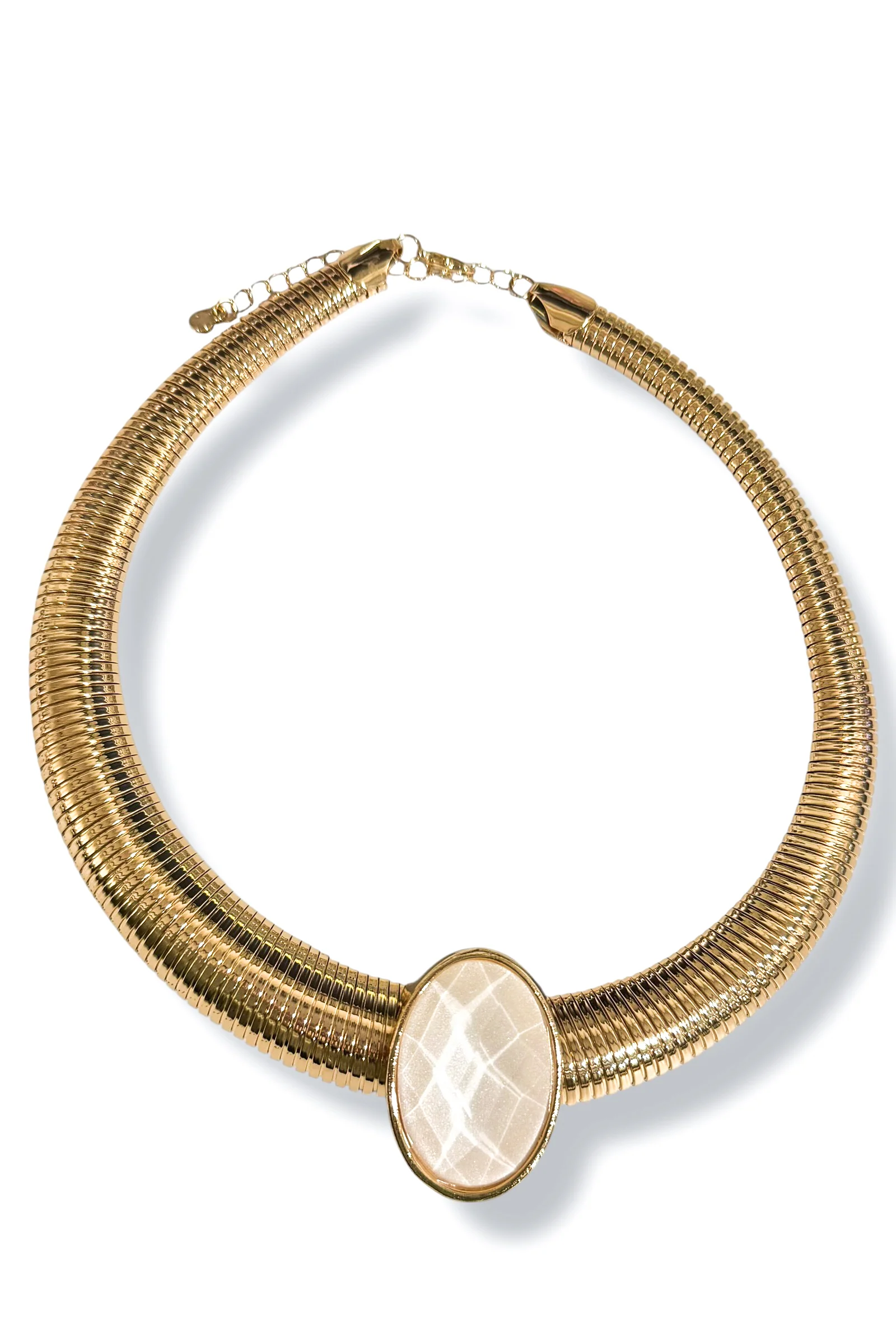Call It What You Want Cloud Stone Omega Necklace