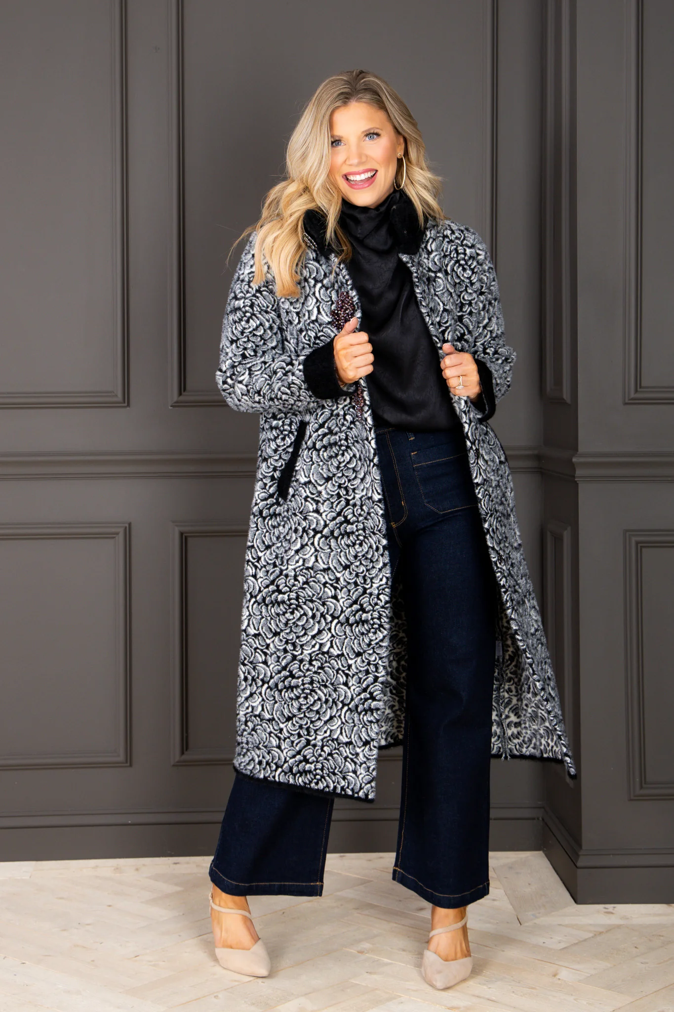 Came To Charm Black Long Sleeve Coat - Image 7
