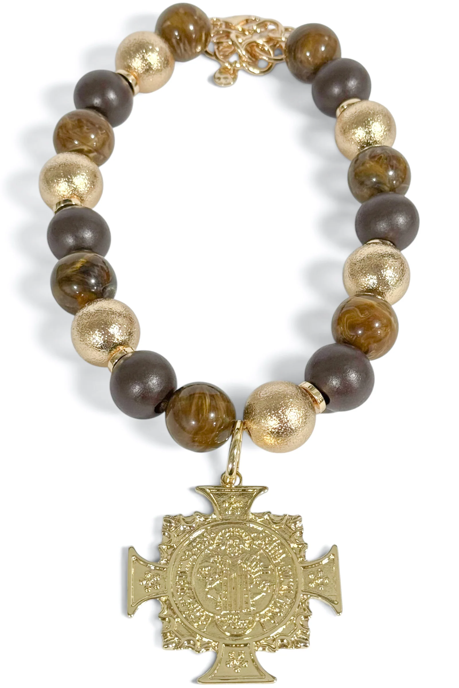 Maybe I Asked Too Much Brown Ball Beaded Necklace - Image 2