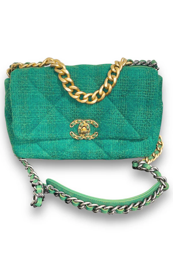 Chanel 19 Flap Bag Quilted Tweed Medium