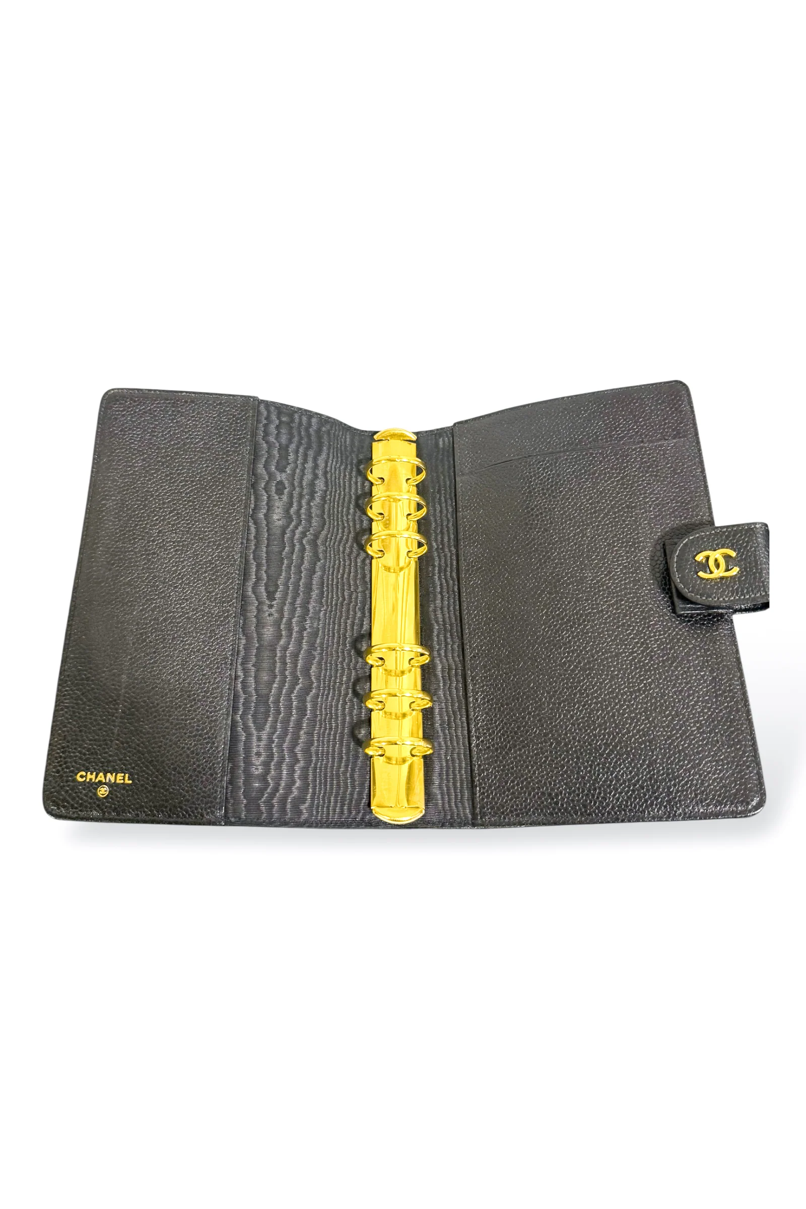 Chanel Bicolore Caviar Skin Notebook Cover Black
